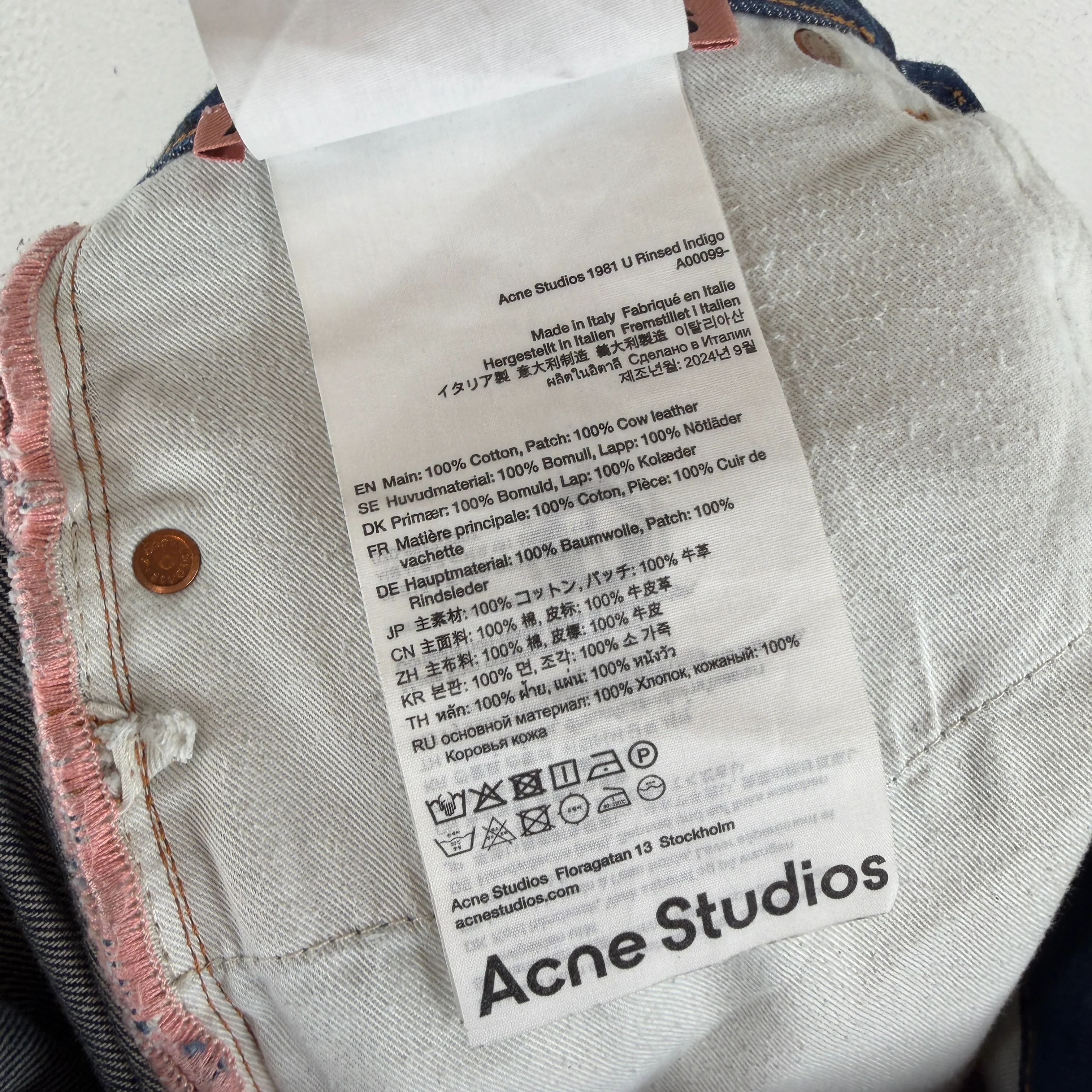 Acne Studios 1981M Indigo Jeans - Image 4