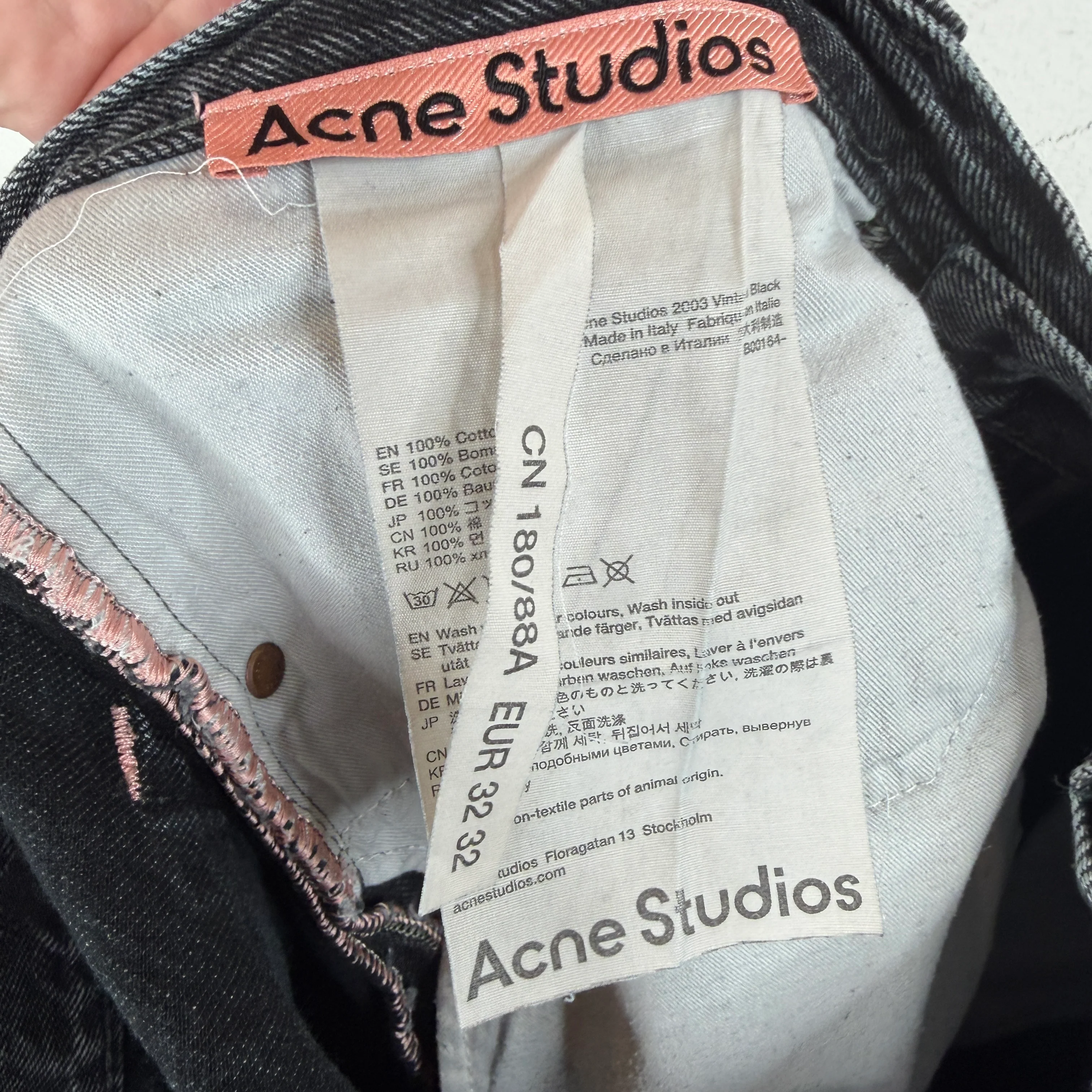 Acne Studios 2003 Vintage Black Jeans - Image 3