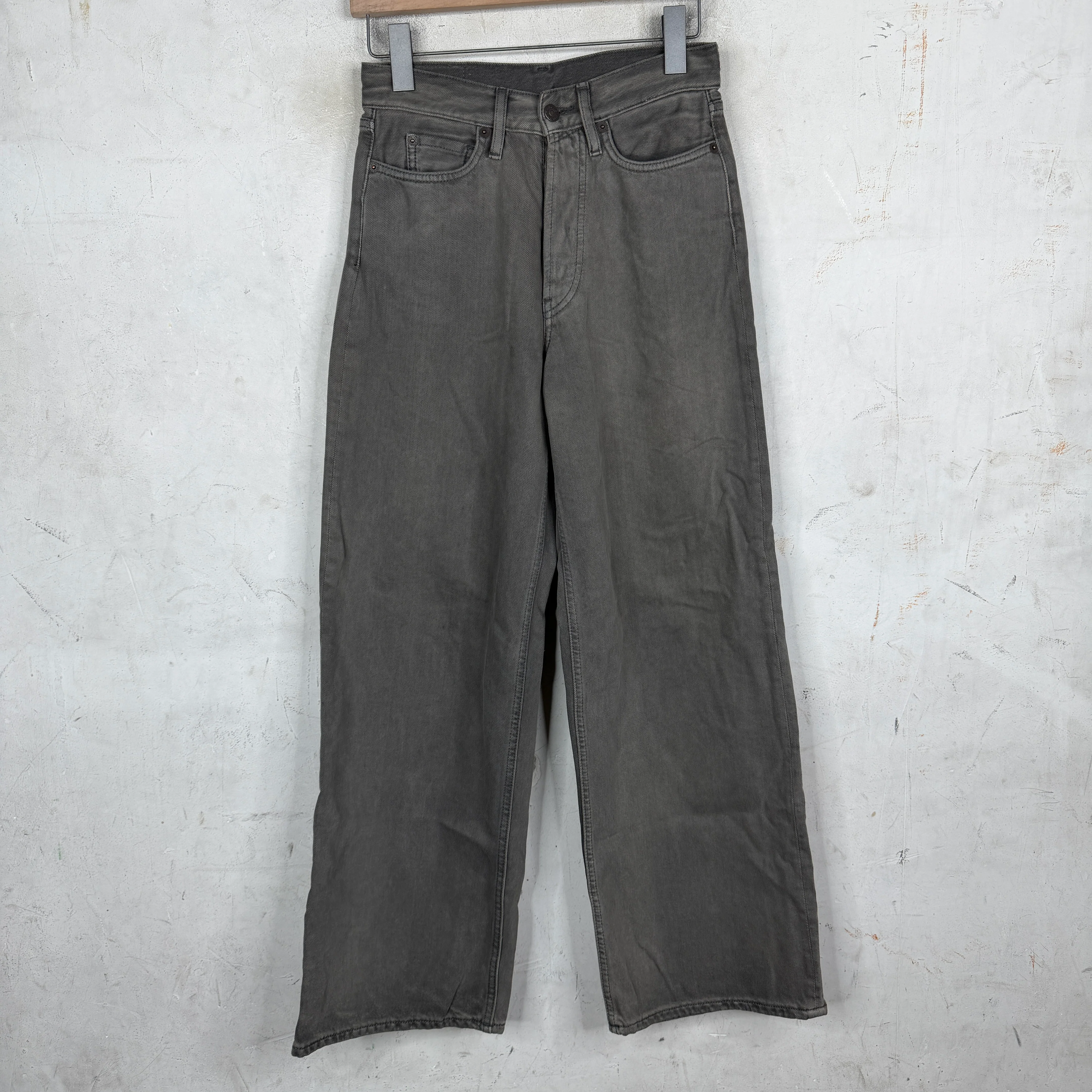 Acne Studios Altered Gray Wide Leg Jeans