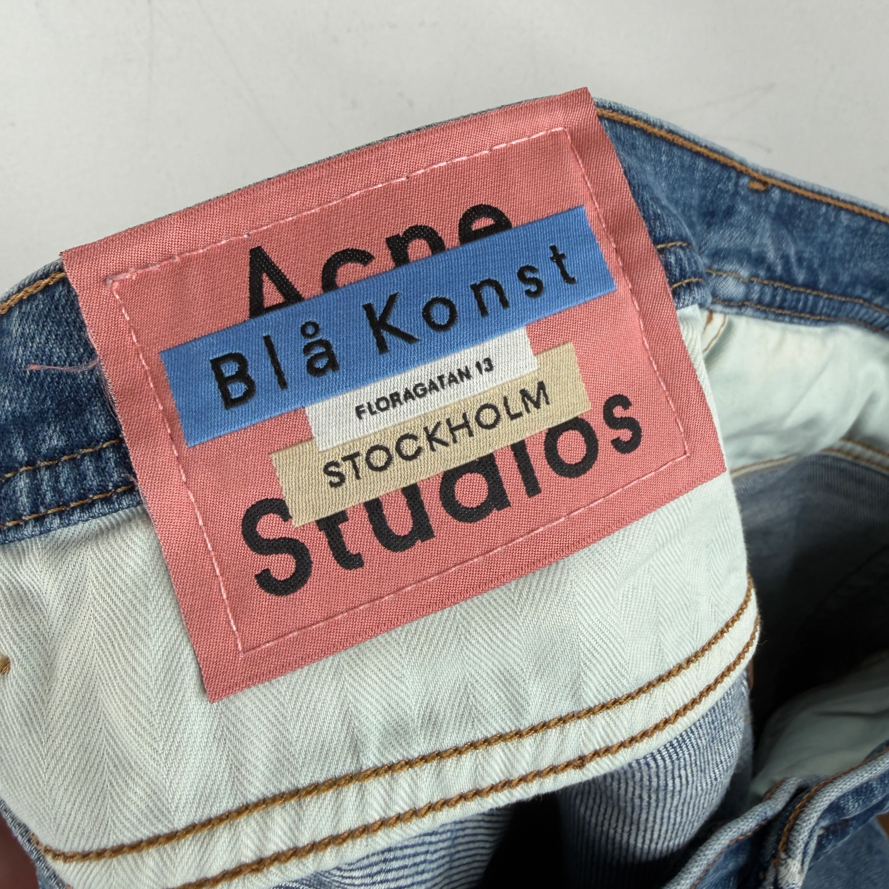 Acne Studios Bla Konst Blue Skinny Jeans - Image 3