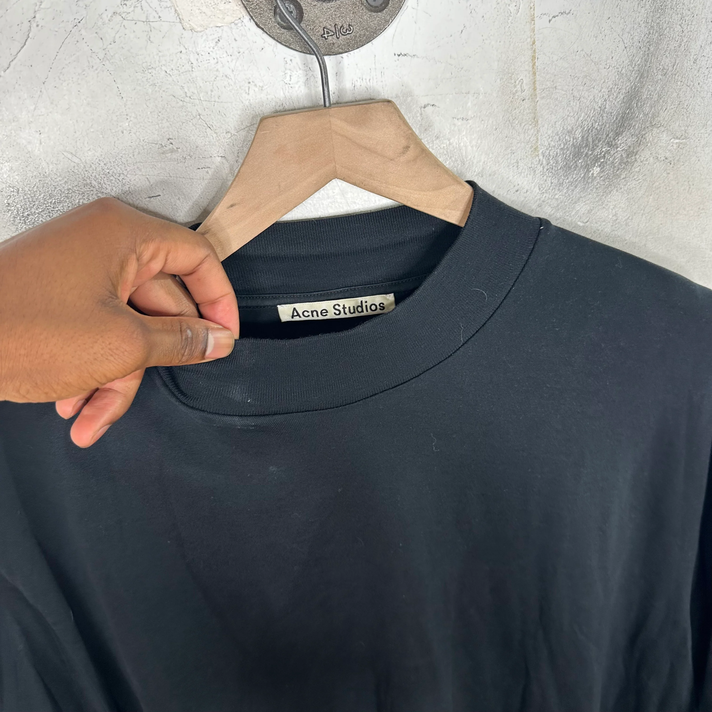 Acne Studios Black Basic T-Shirt - Image 2