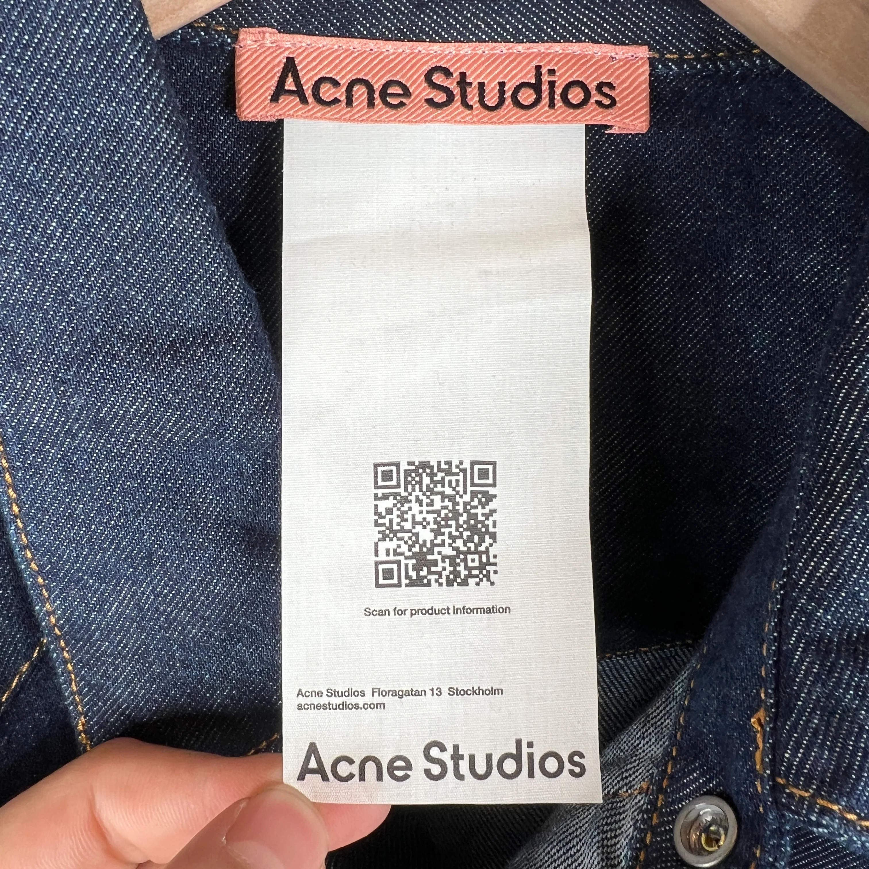Acne Studios Blue Snap Button Denim Shirt - Image 3