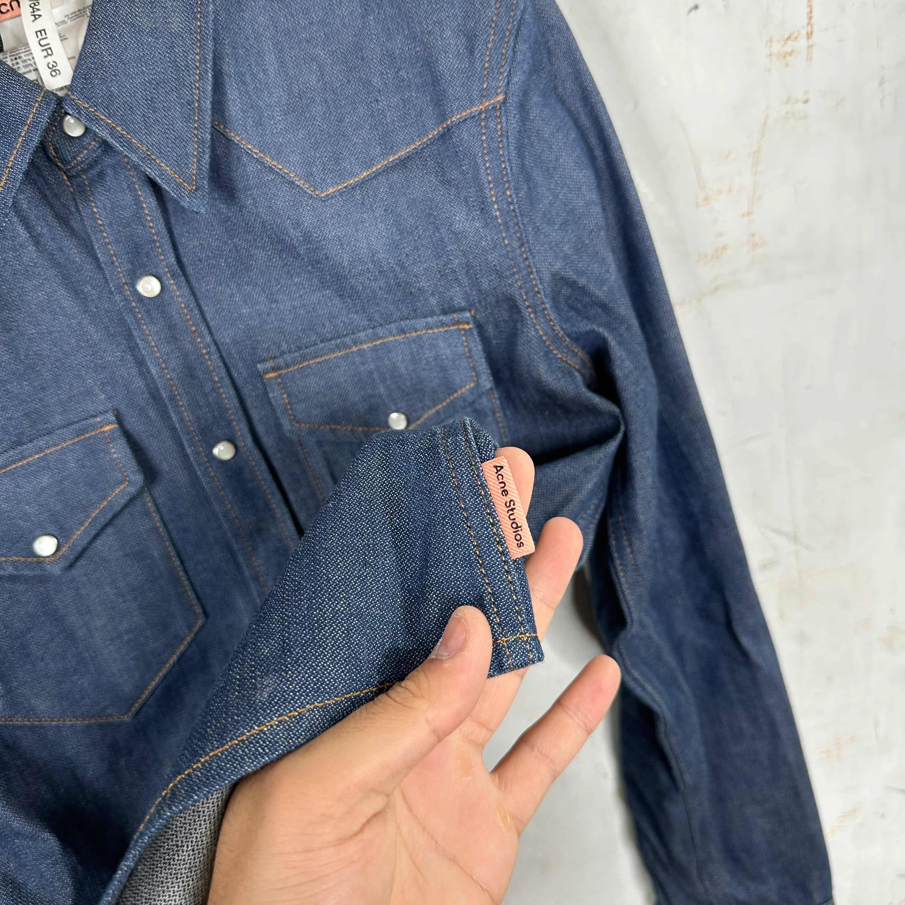 Acne Studios Denim Tiny Overshirt - Image 4