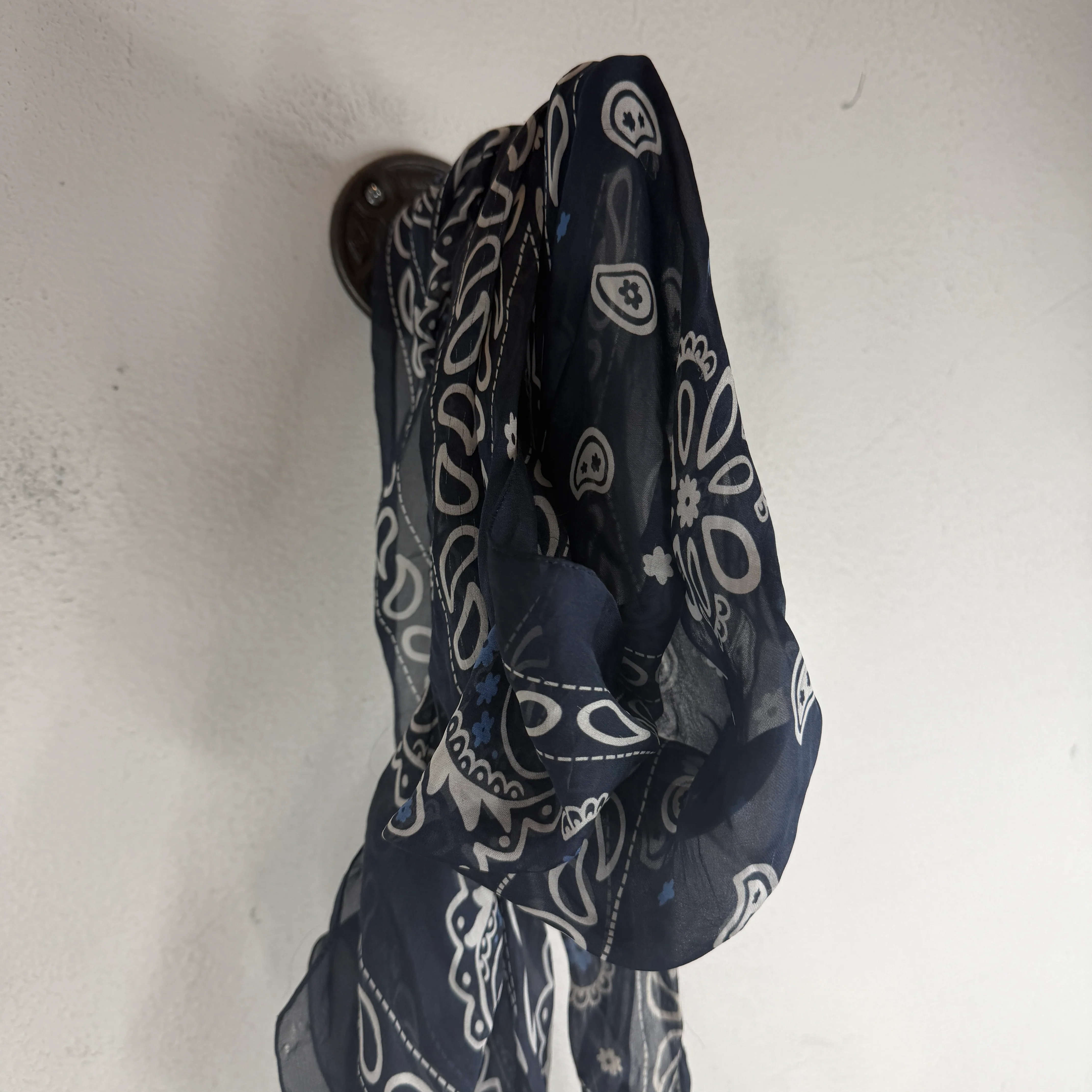 Acne Studios Diamond Shaped Navy Bandana - Image 5