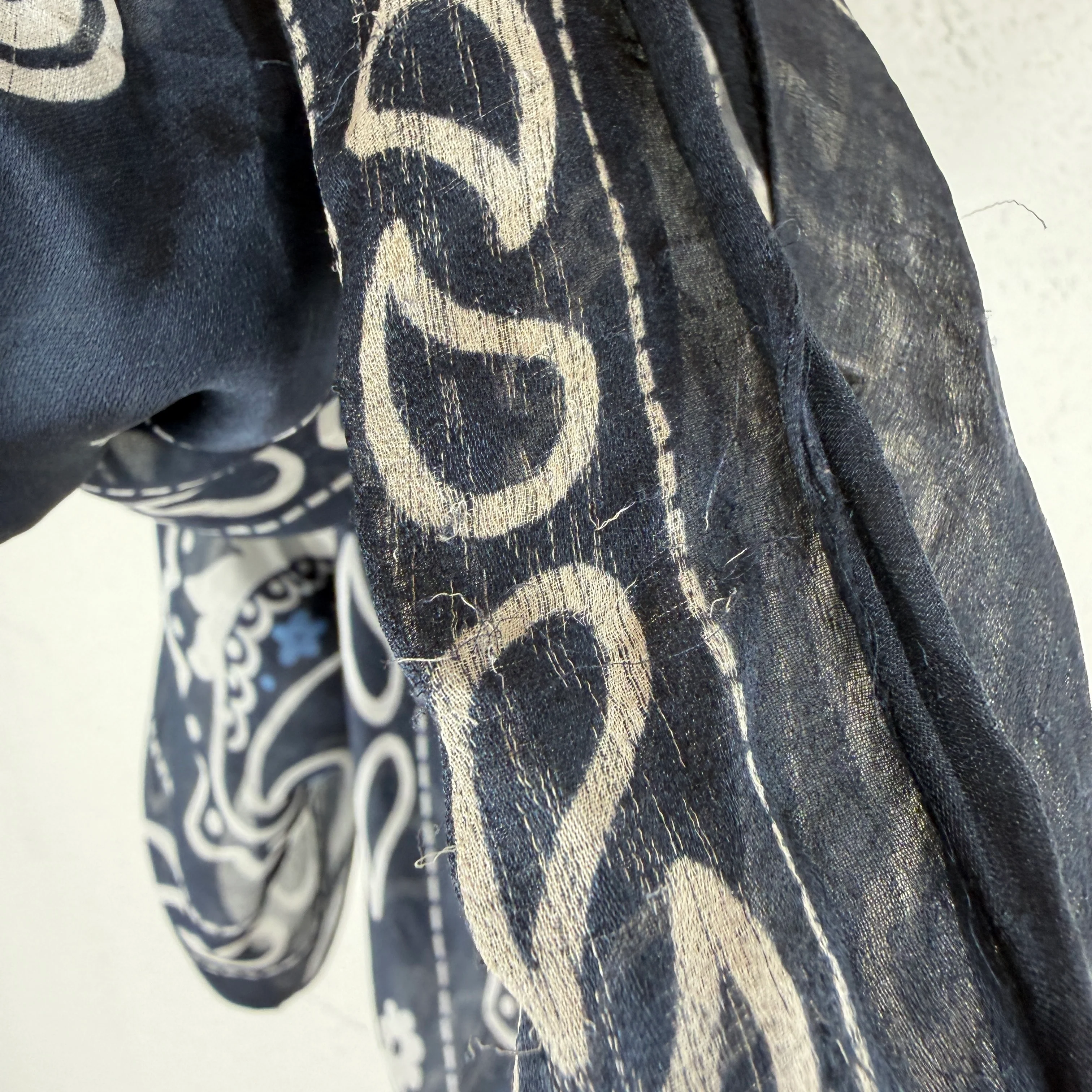 Acne Studios Diamond Shaped Navy Bandana - Image 6