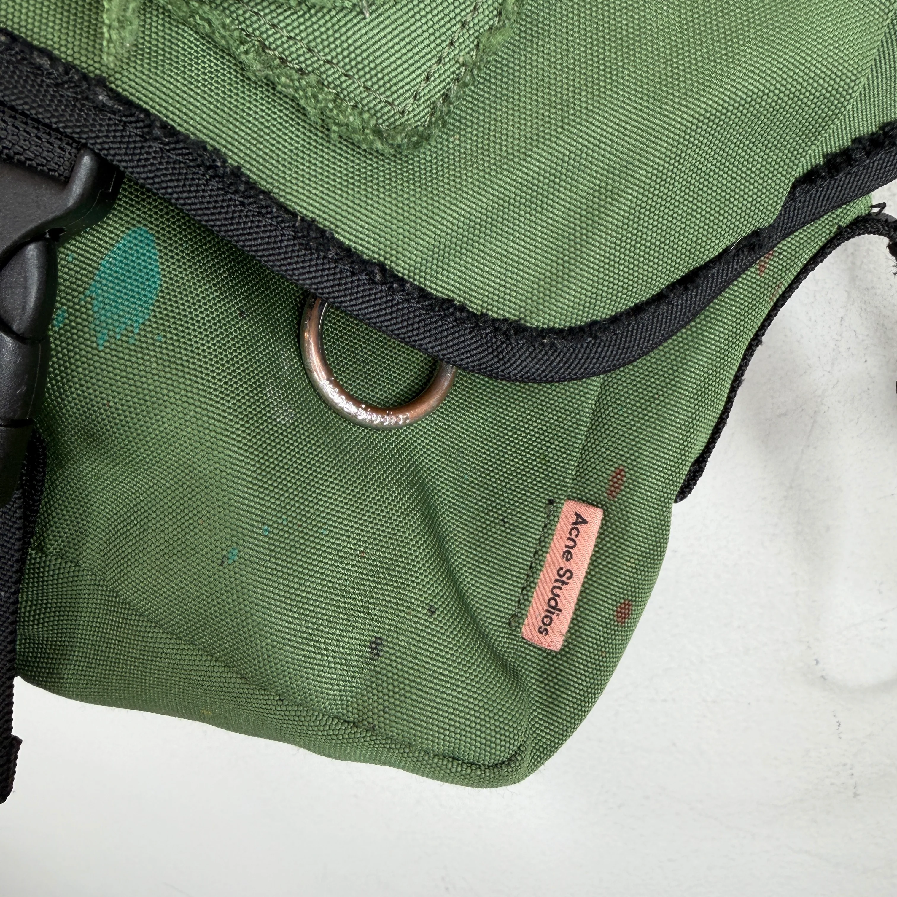 Acne Studios Green Distressed Bag - Image 6