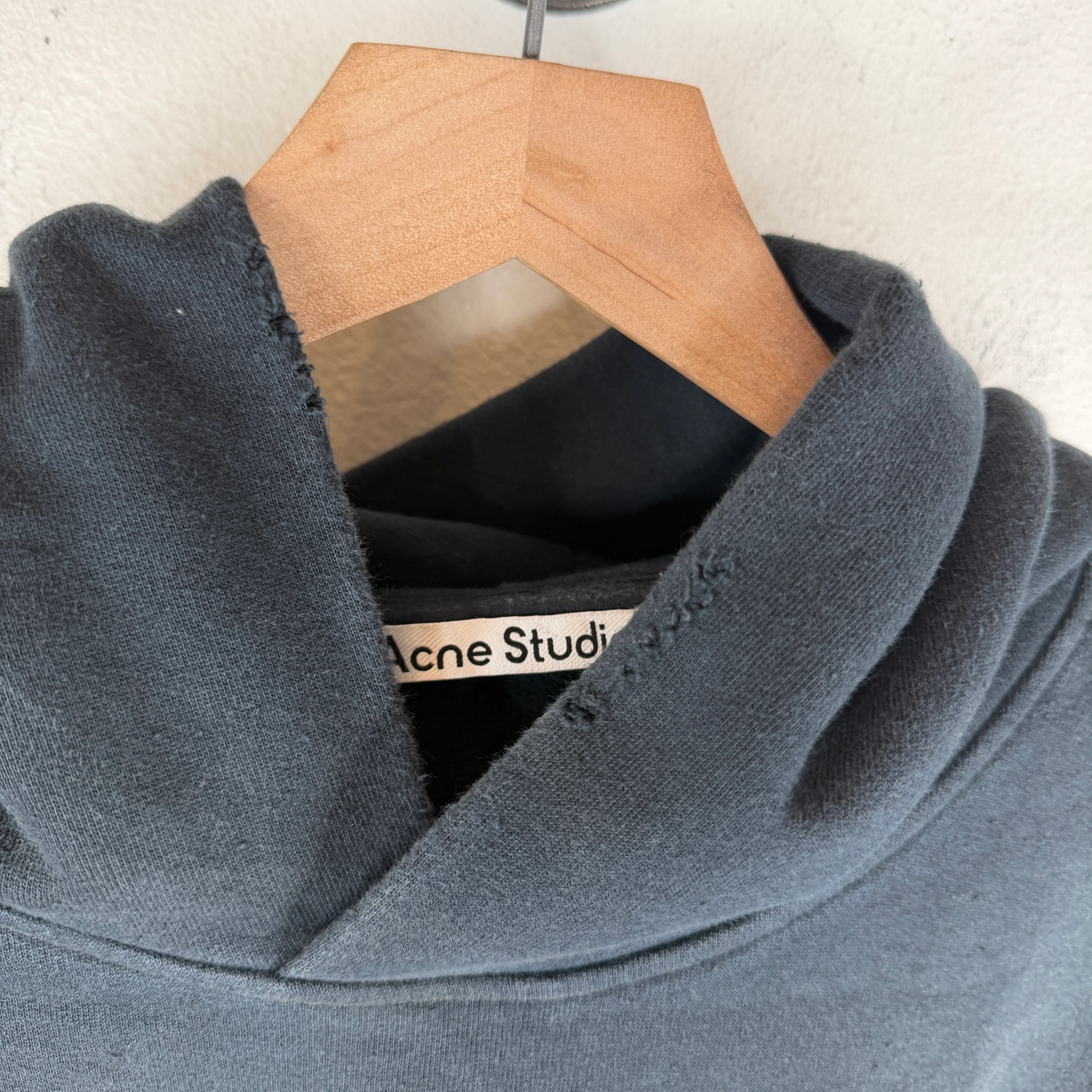 Acne Studios Washed Black Stockholm Hoodie - Image 7