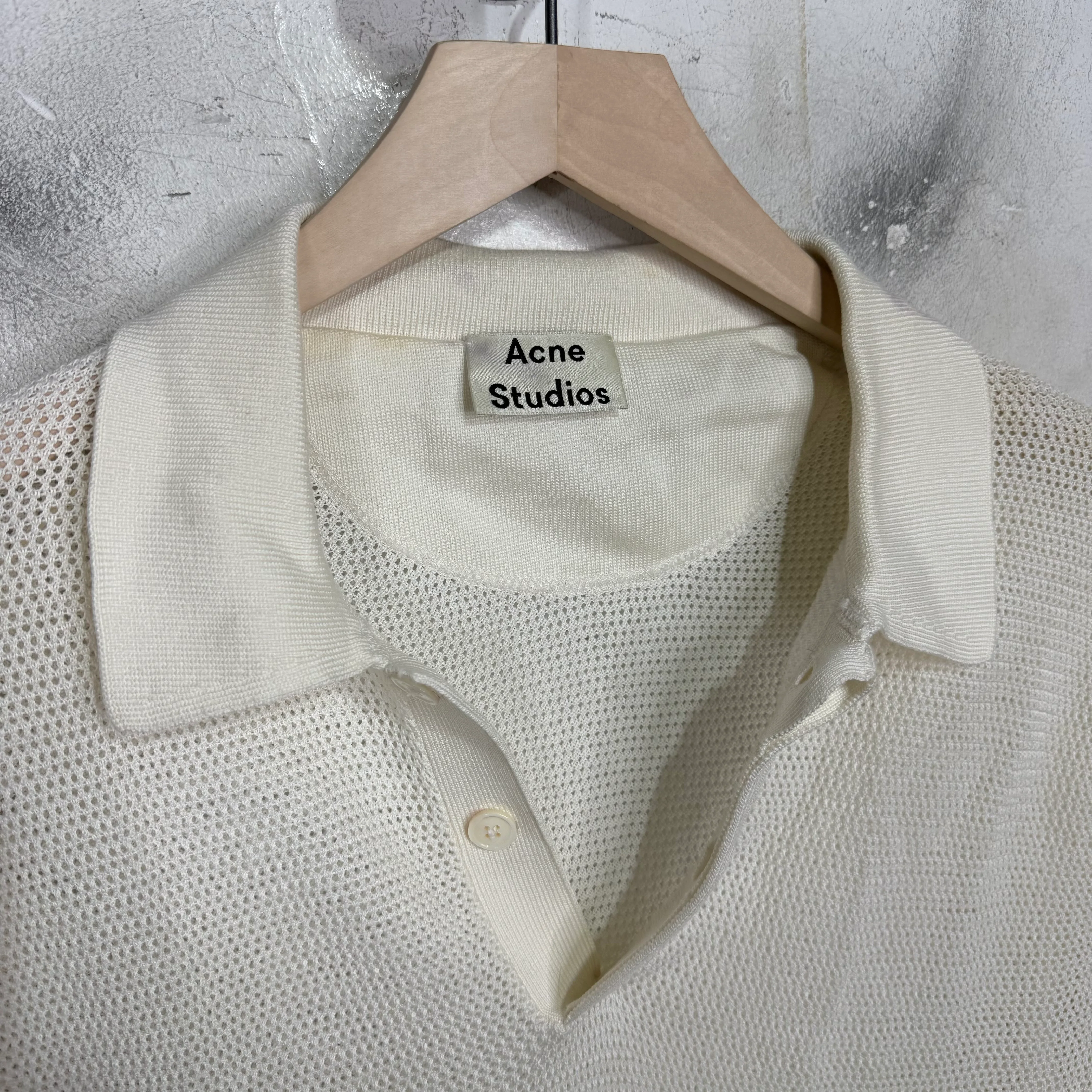 Acne Studios Mesh Polo Shirt - Image 3