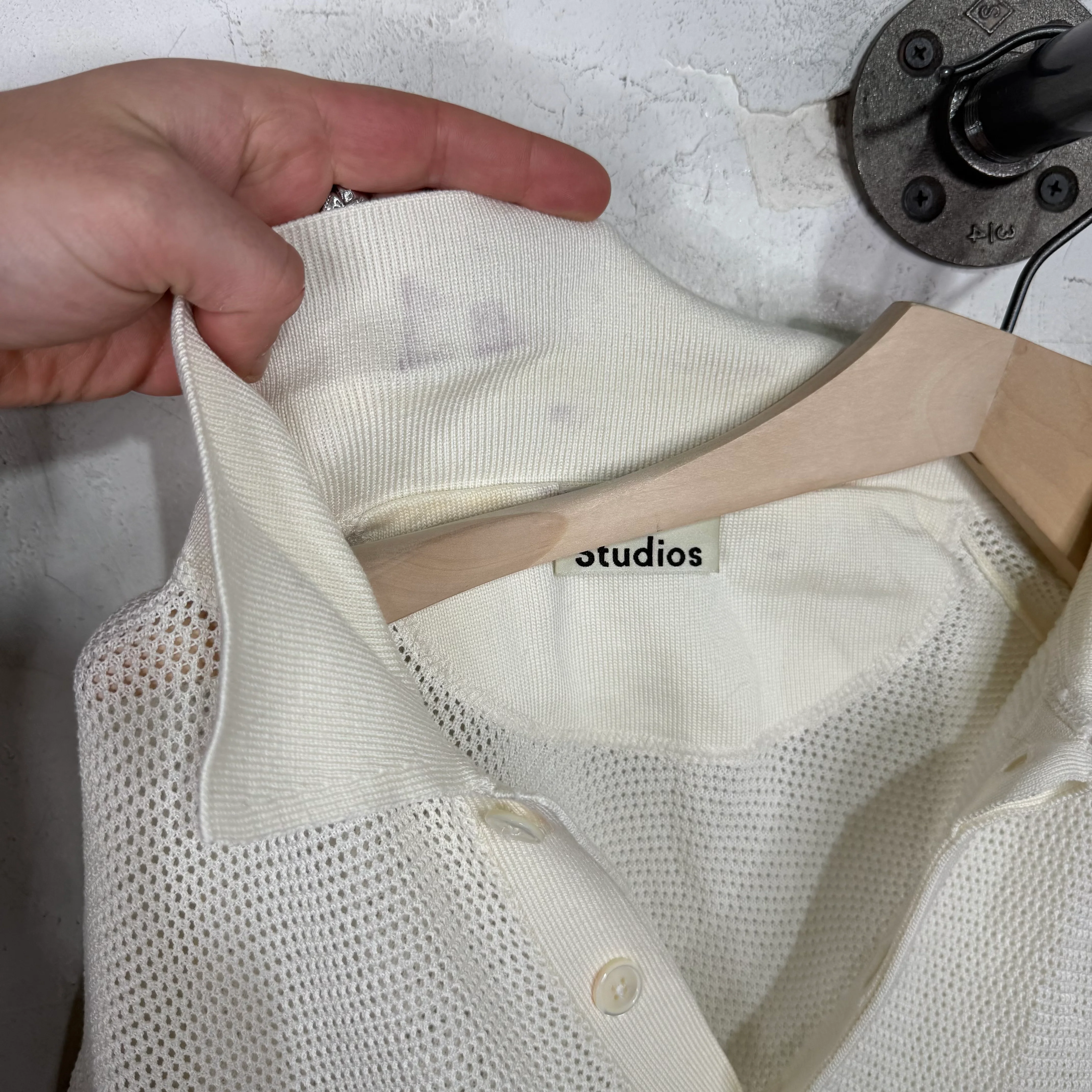 Acne Studios Mesh Polo Shirt - Image 6