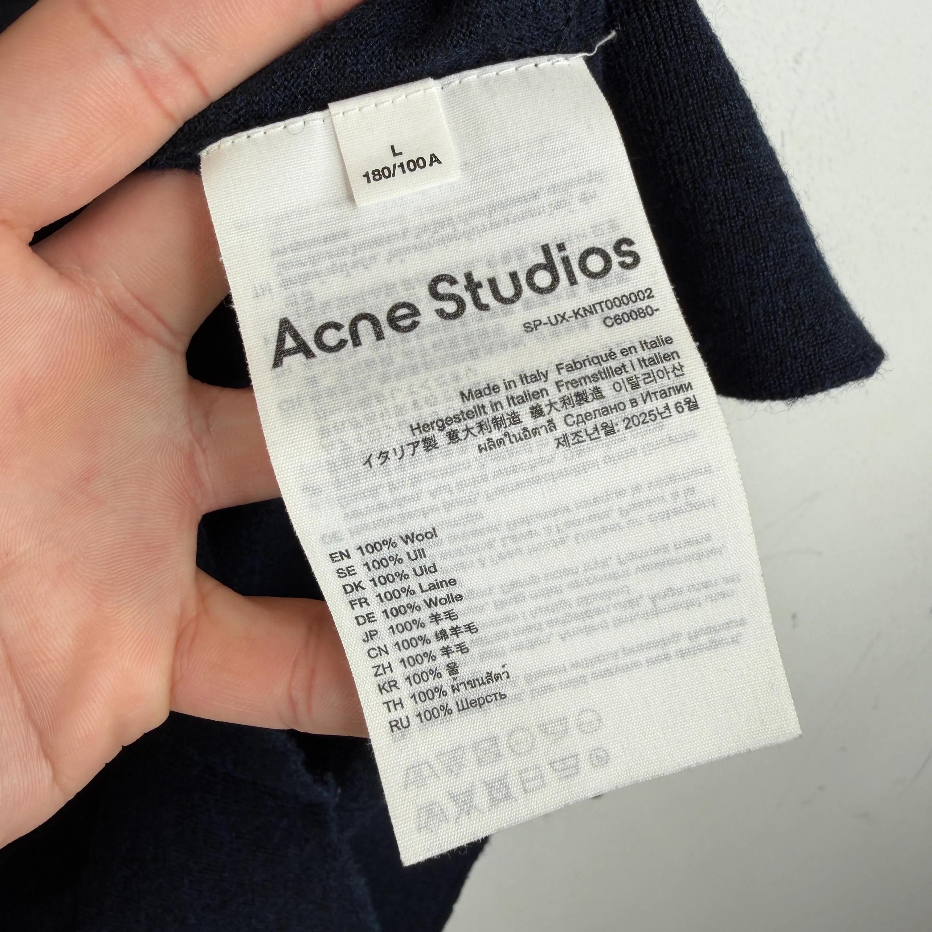 Acne Studios Navy Cardigan - Image 4