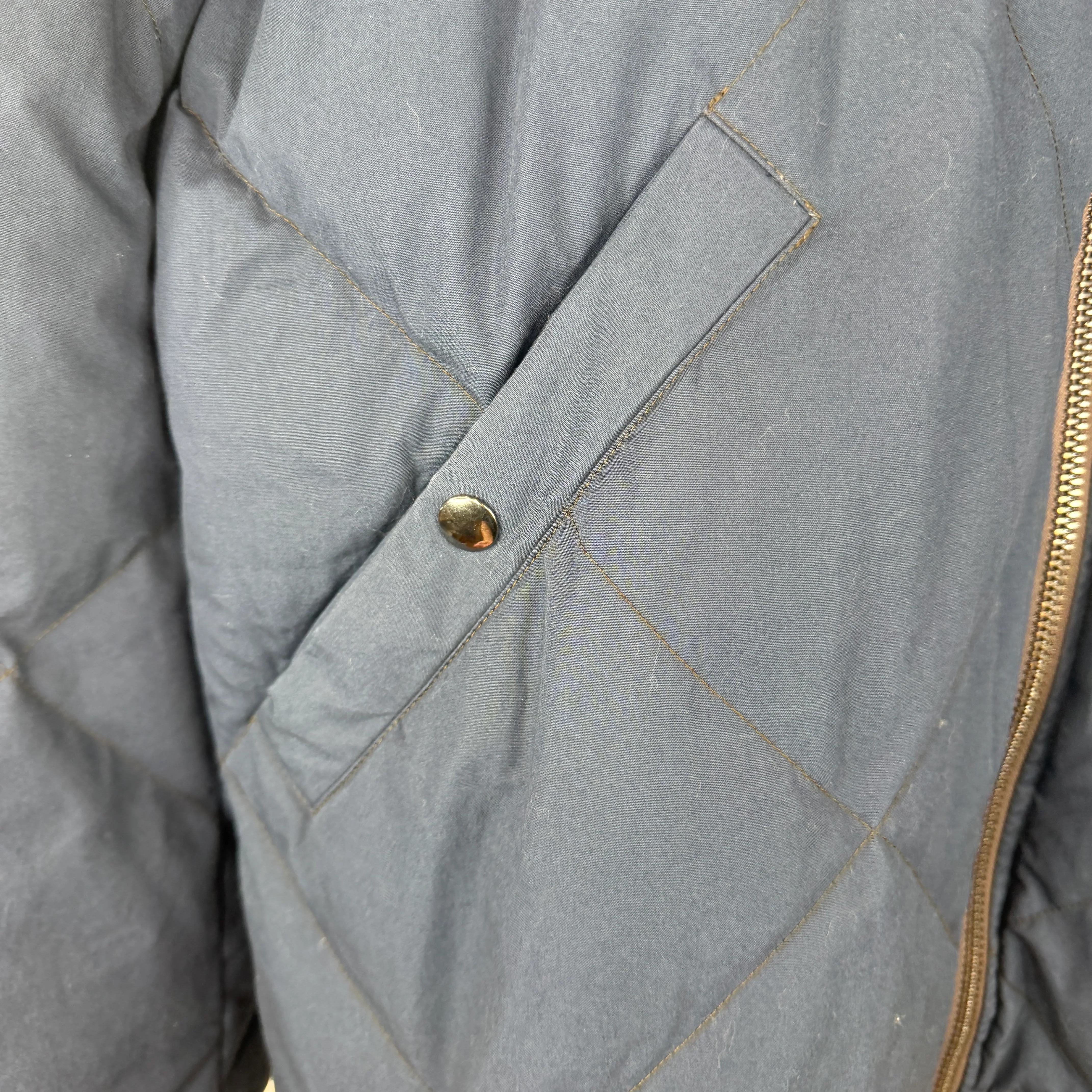 Acne Studios Navy Quilted Bomber Jacket - Image 8