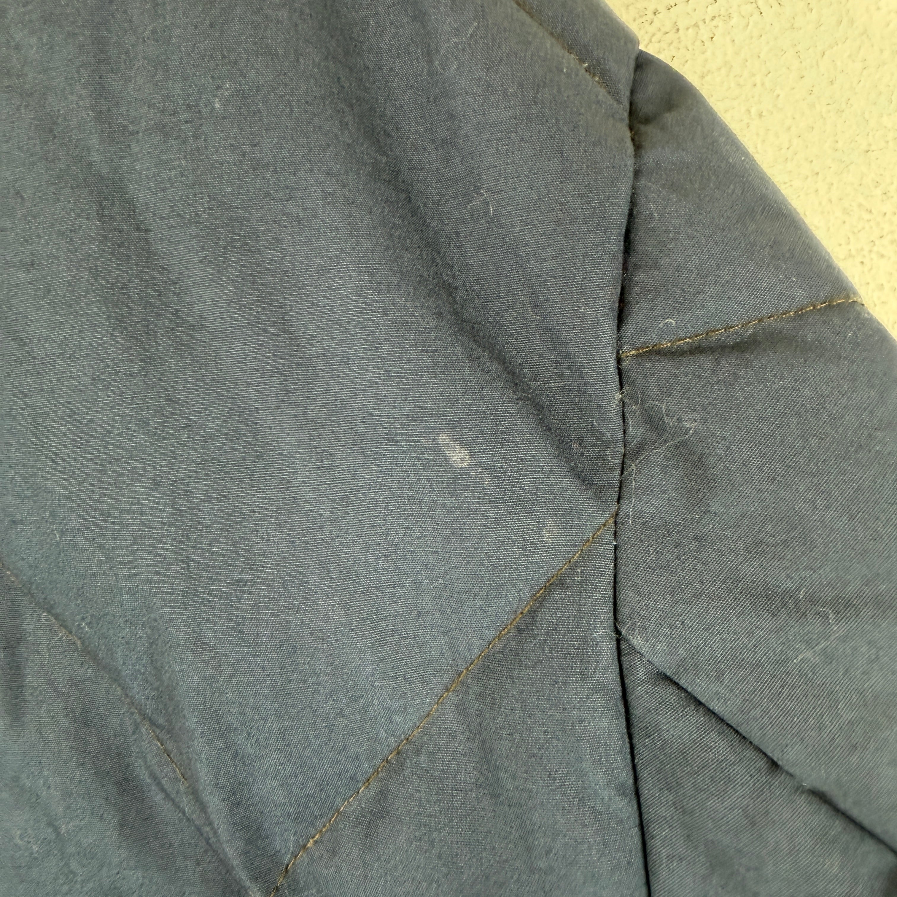 Acne Studios Navy Quilted Bomber Jacket - Image 9