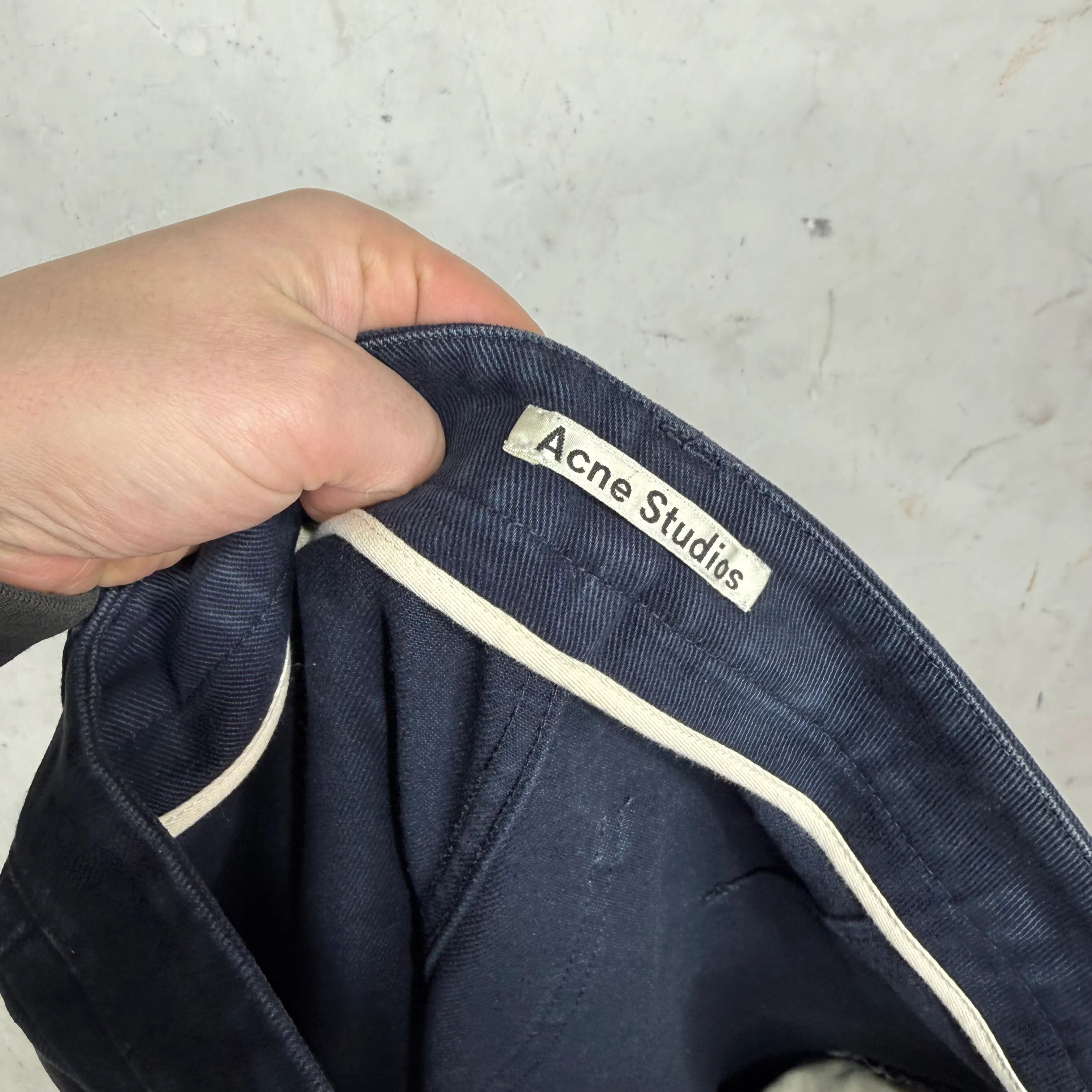 Acne Studios Navy Trousers - Image 3