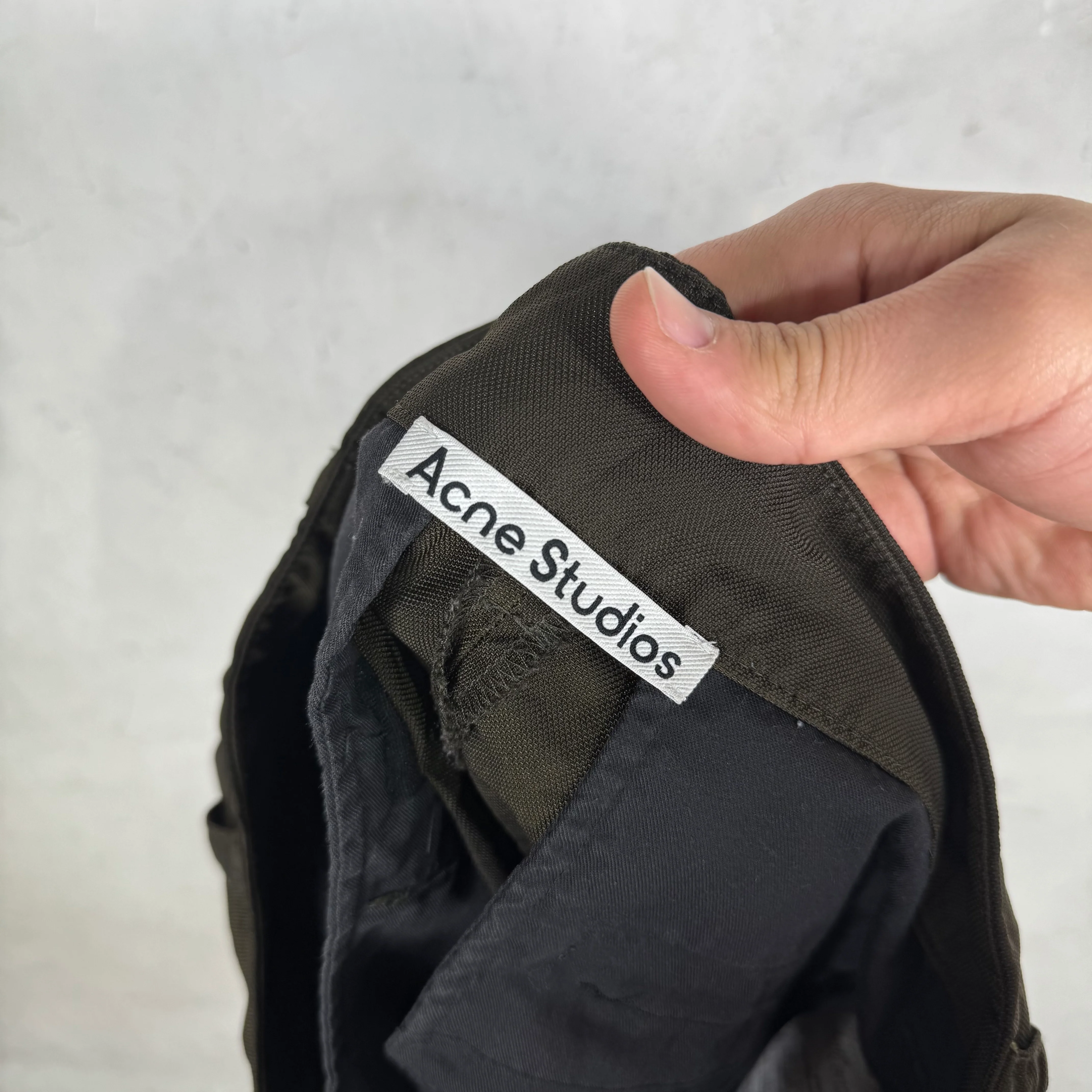 Acne Studios Nylon Olive Shorts - Image 3