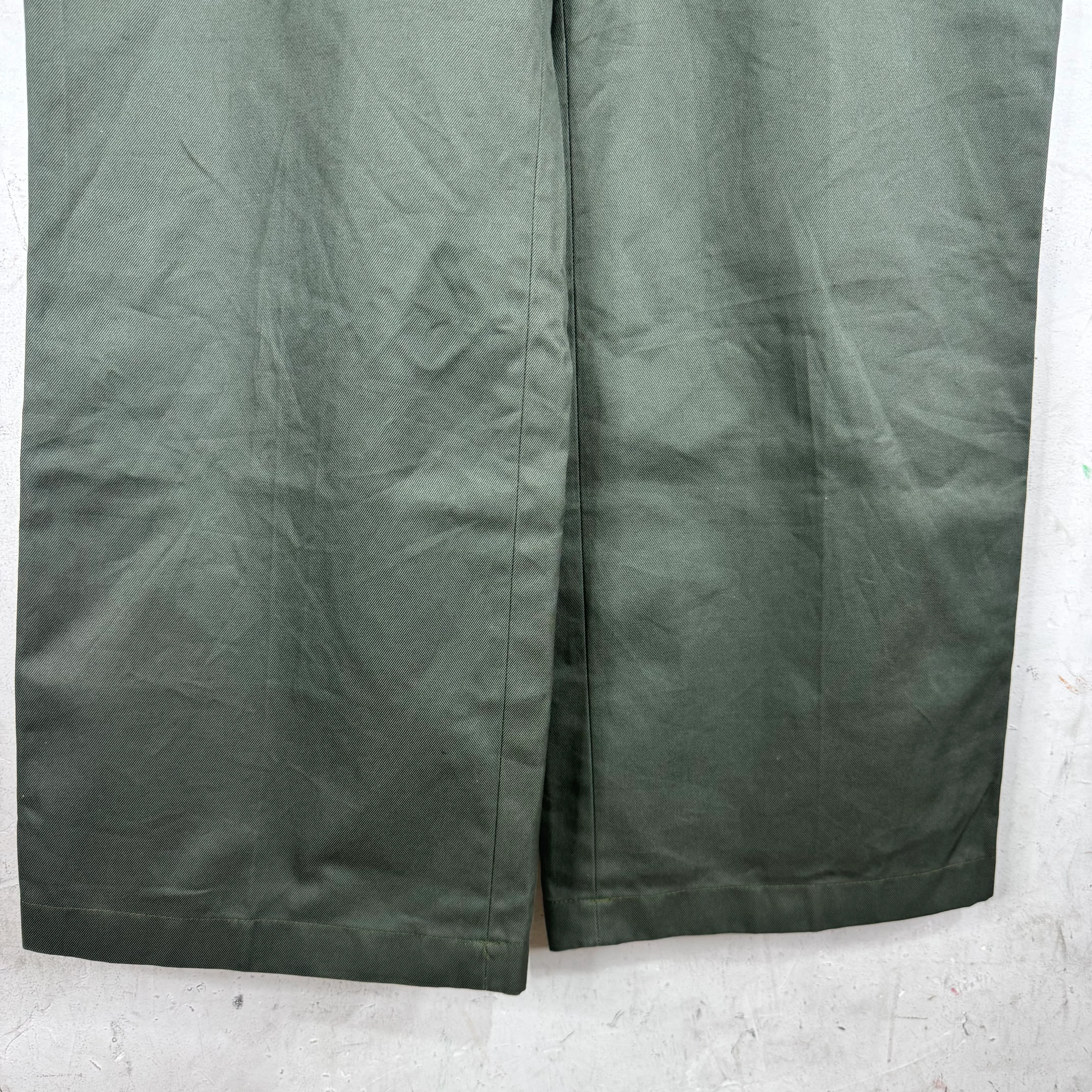 Acne Studios Olive Canvas Work Pants - Image 8
