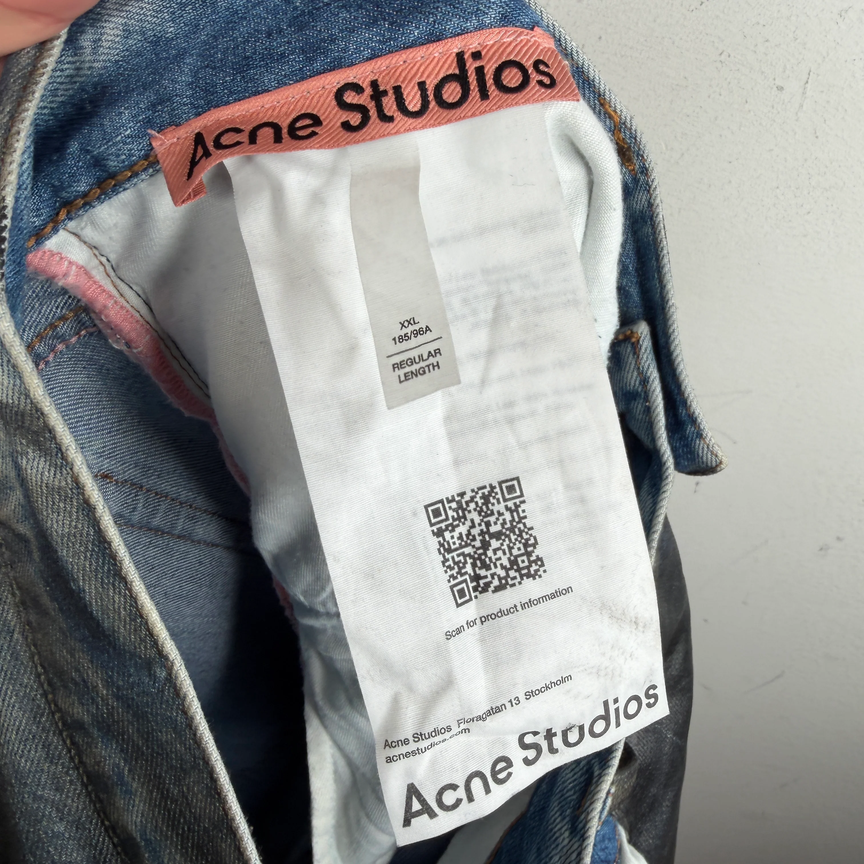 Acne Studios 2021M Charcoal Waxed Denim Jeans - Image 3