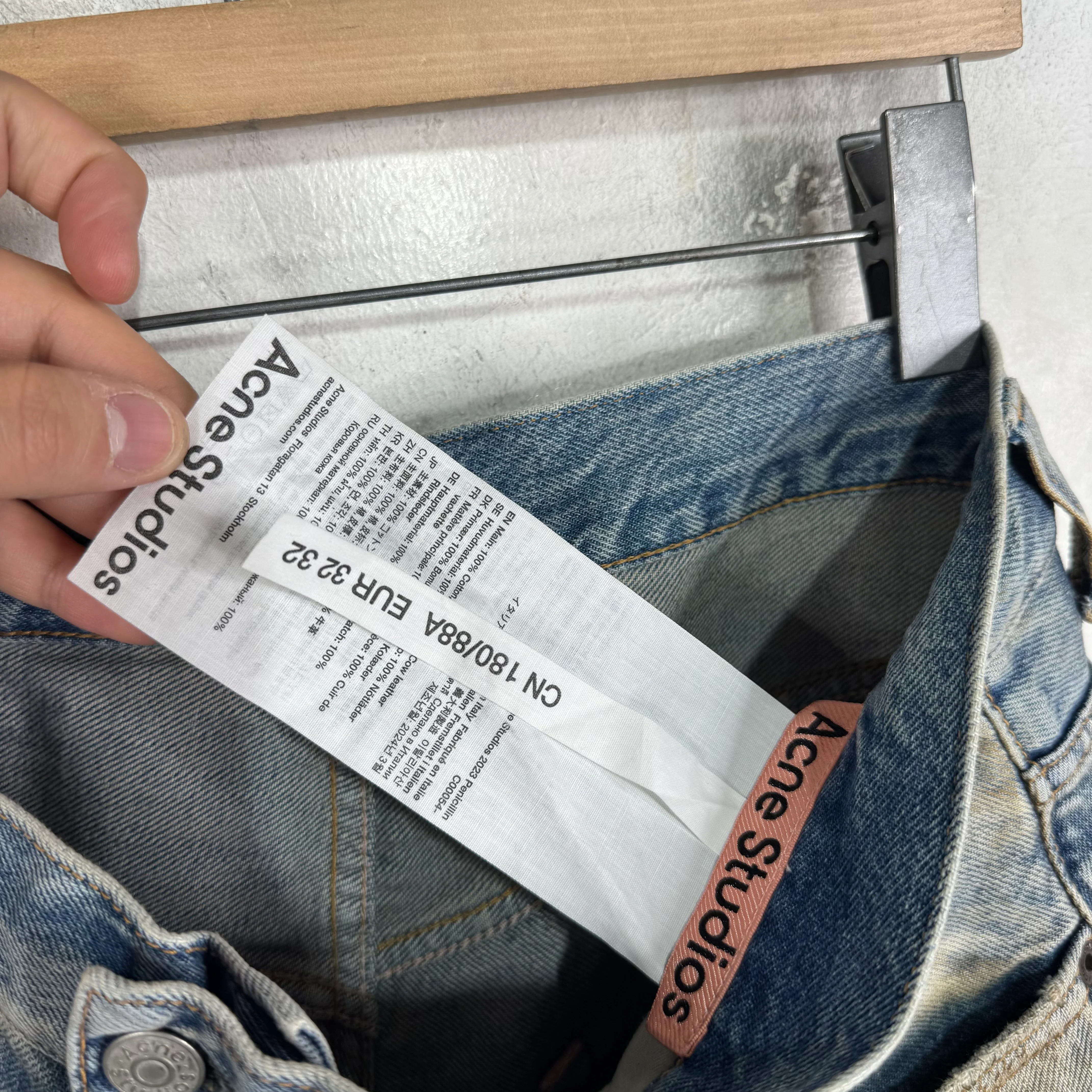 Acne Studios Wide Leg Penicillin Jeans - Image 7