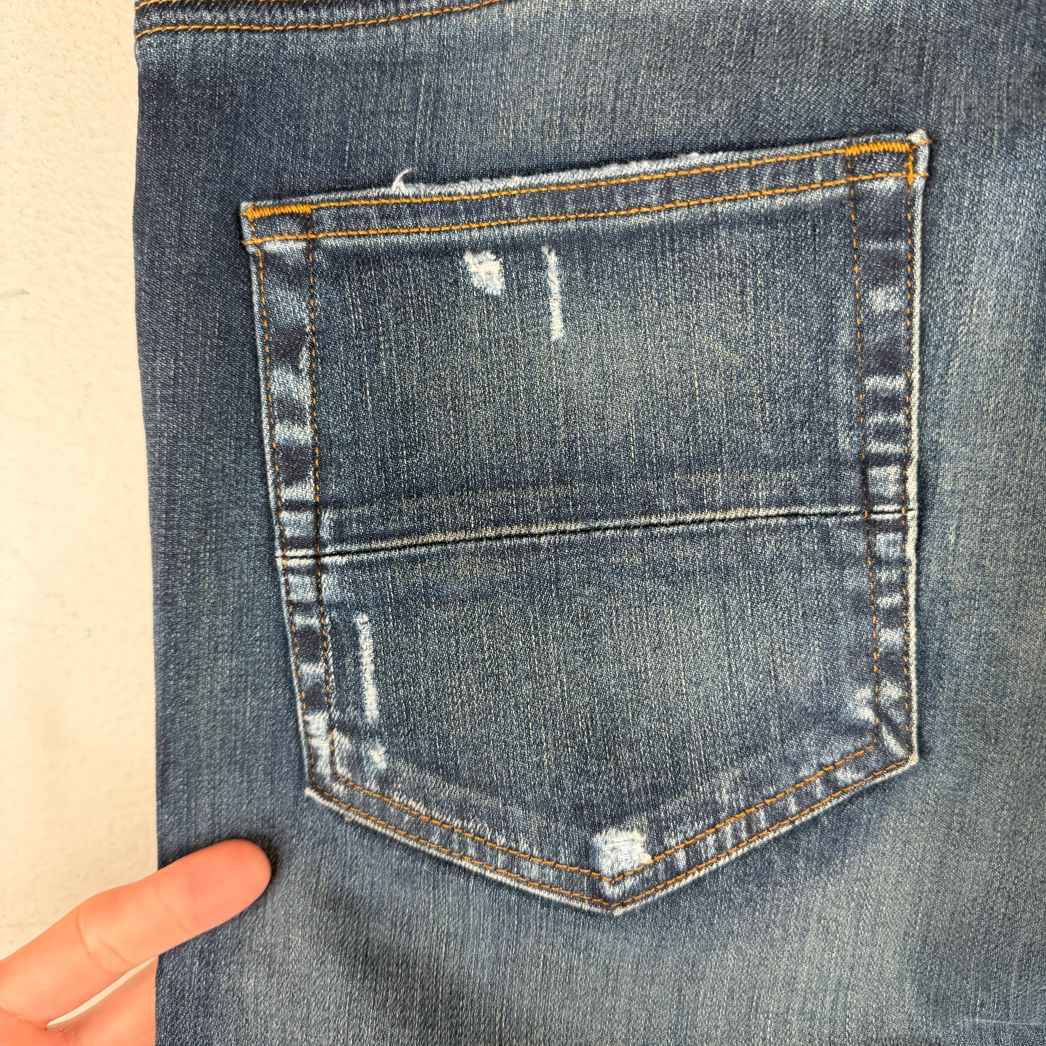 Amiri Dark Wash Blue Skinny Jeans - Image 10
