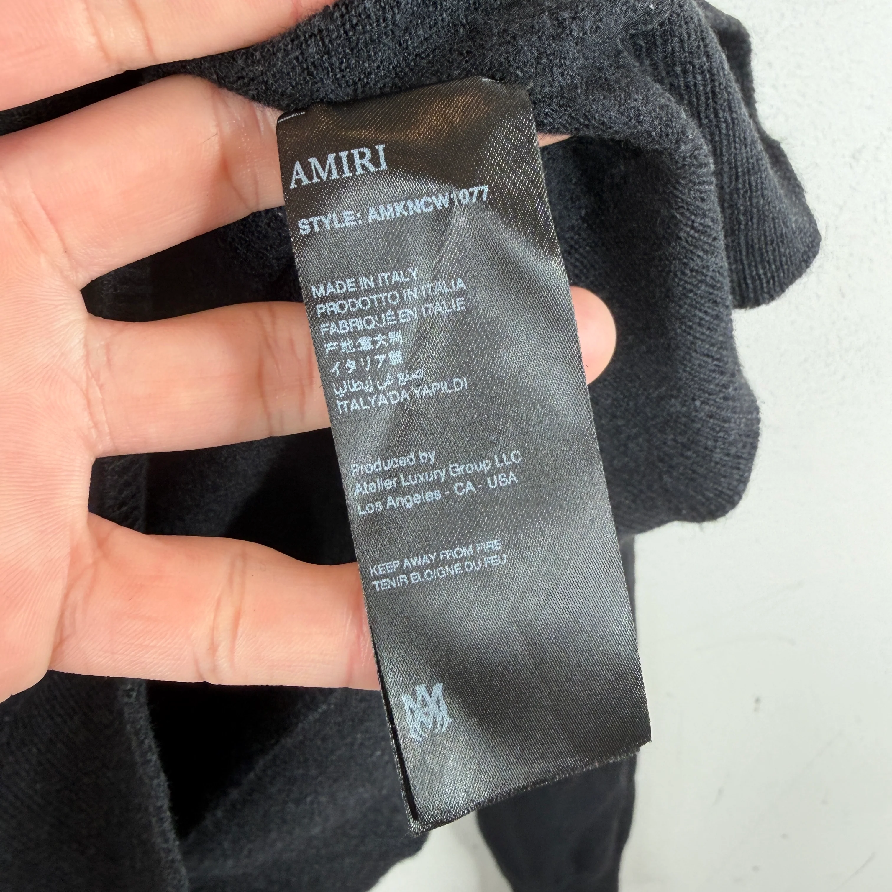 Amiri Wool Charcoal Sweater - Image 4