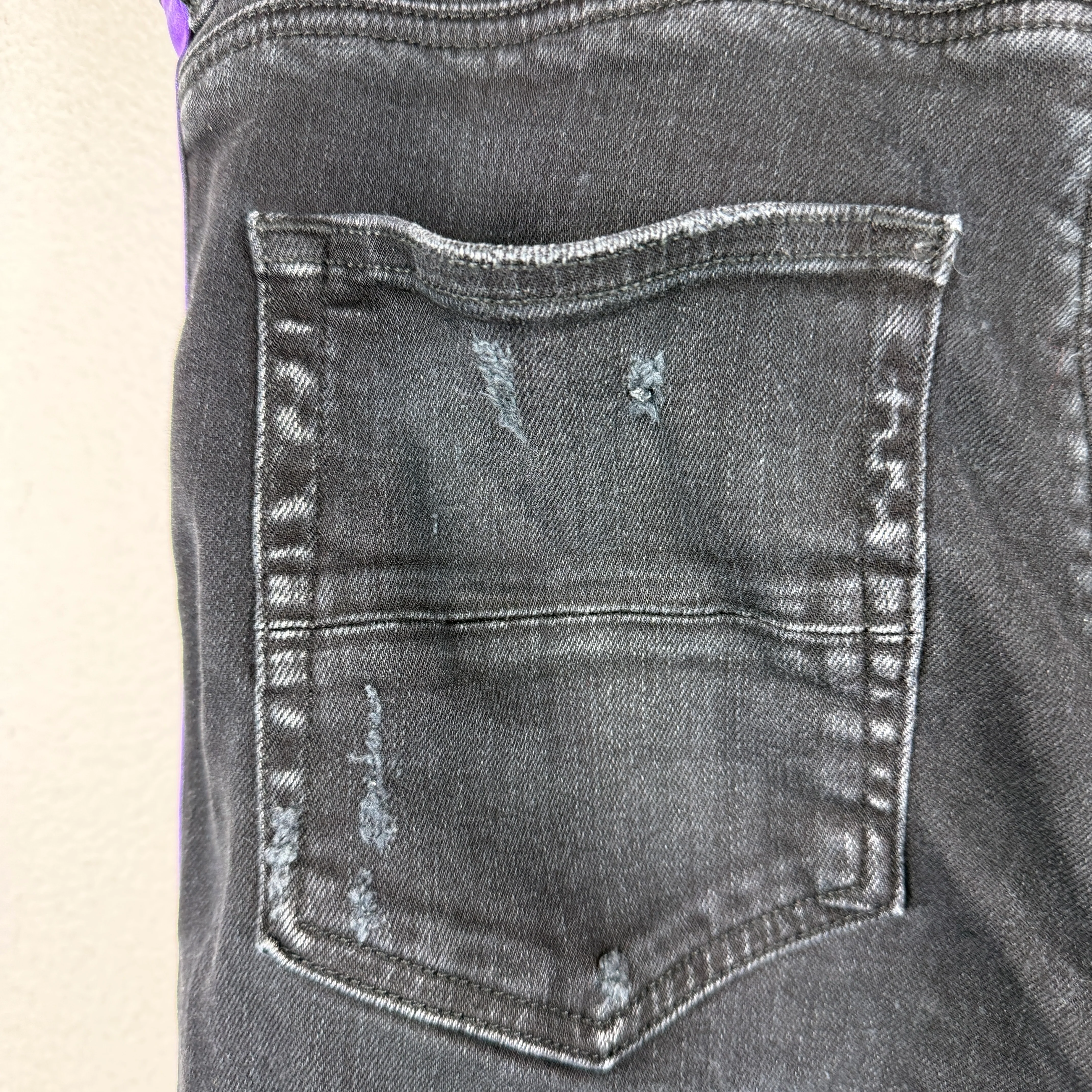 Amiri Purple/Yellow Striped Jeans - Image 12