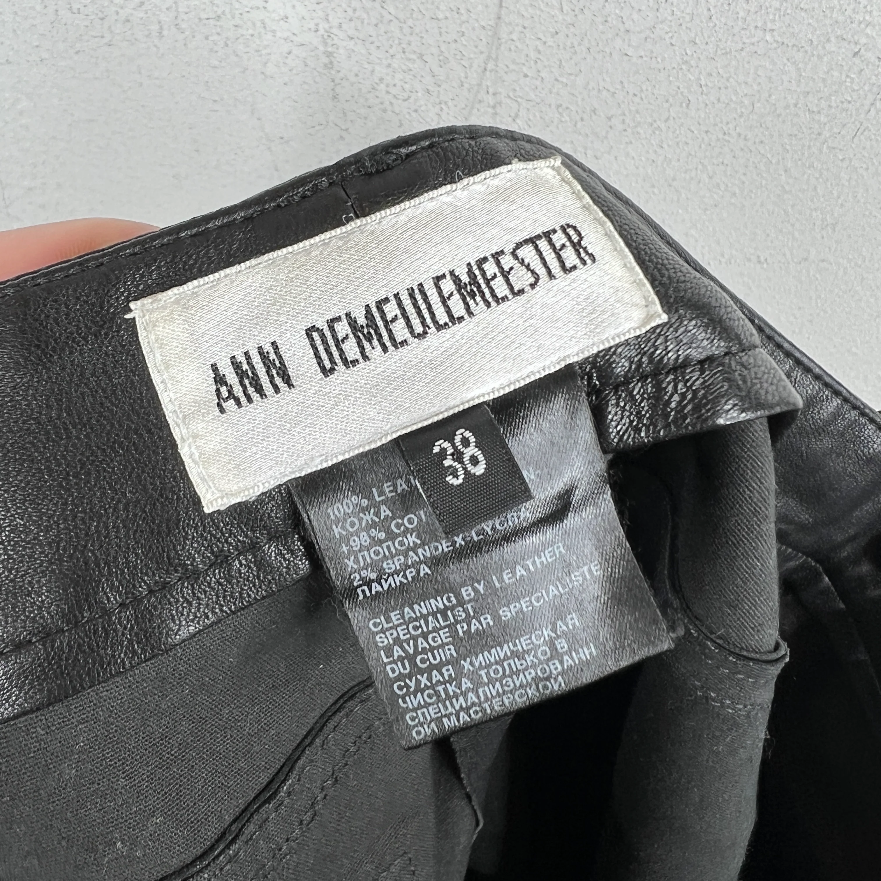 Ann Demeulemeester Leather Skinny Pants - Image 3