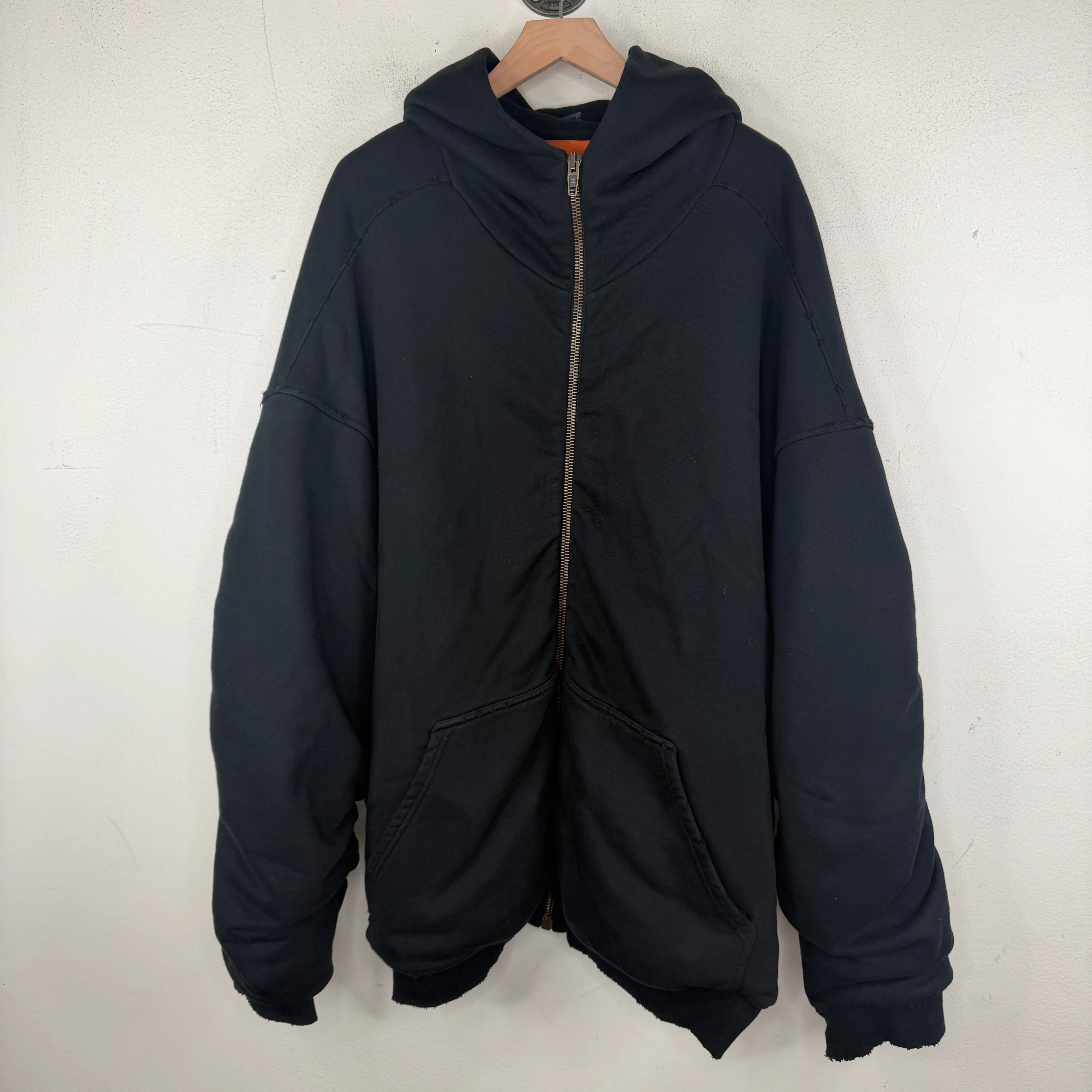 Balenciaga 3B Cotton Hooded Bomber Jacket