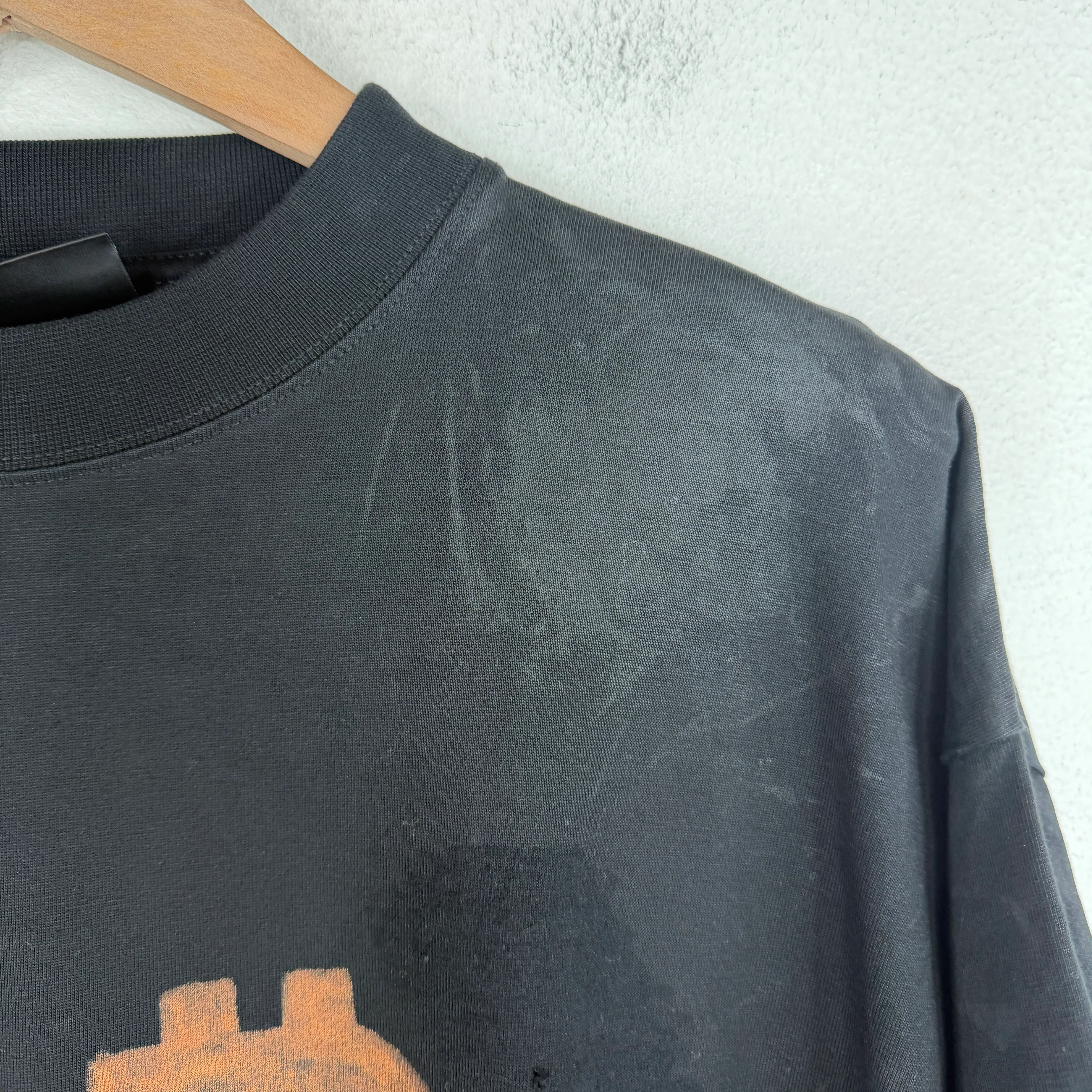 Balenciaga Mud Distressed Bitcoin T-Shirt - Image 6