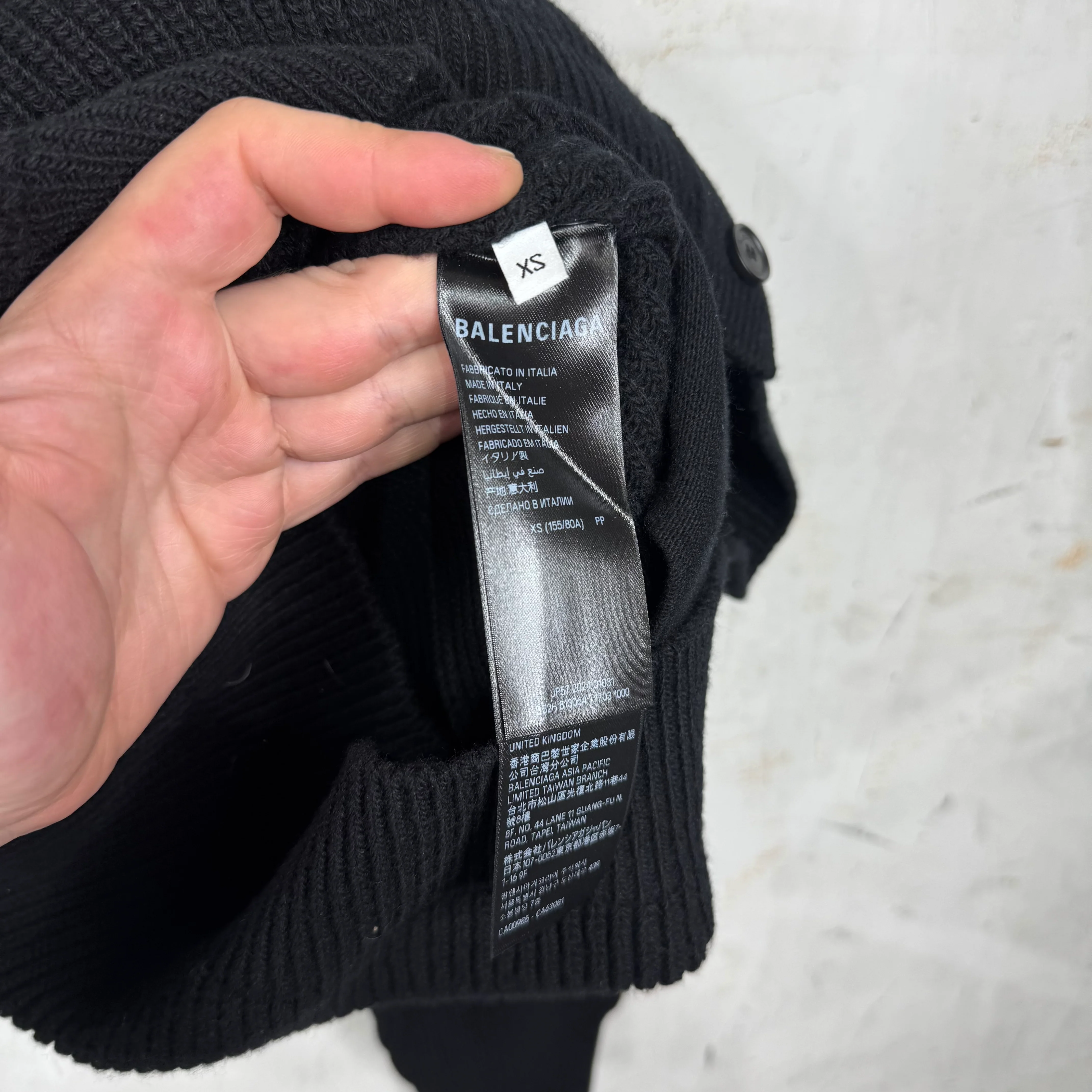 Balenciaga Black Knitted Cardigan - Image 4