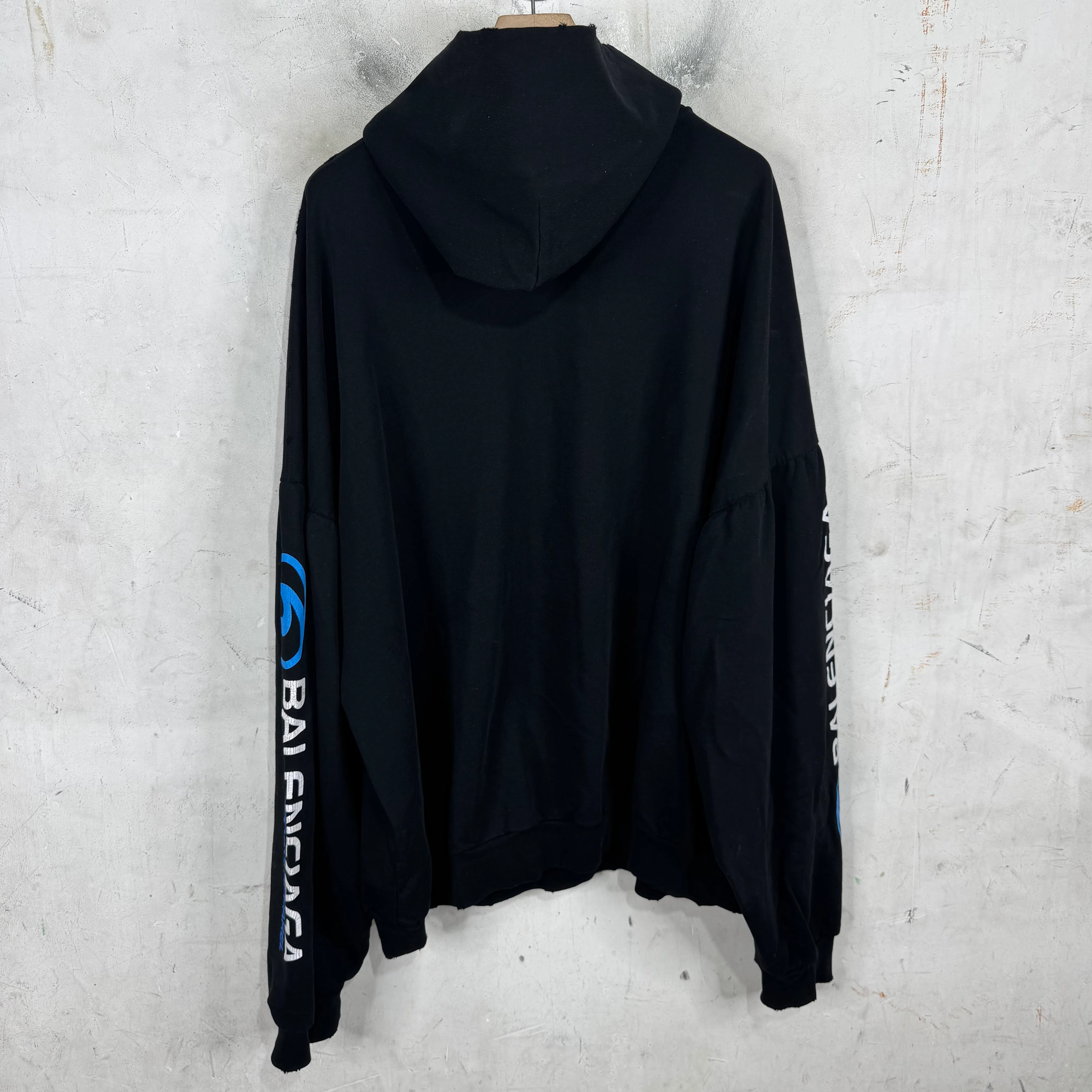 Balenciaga Black Surfer Logo Hoodie - Image 2