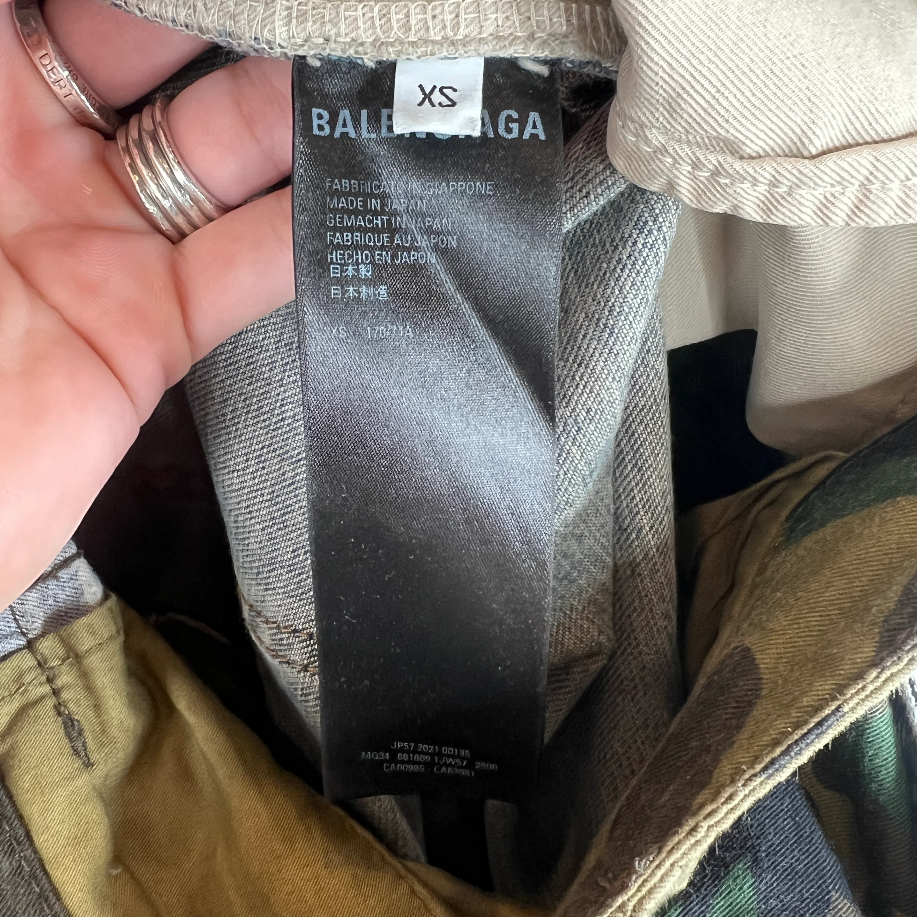 Balenciaga Camo Double Layer Denim Jeans - Image 4