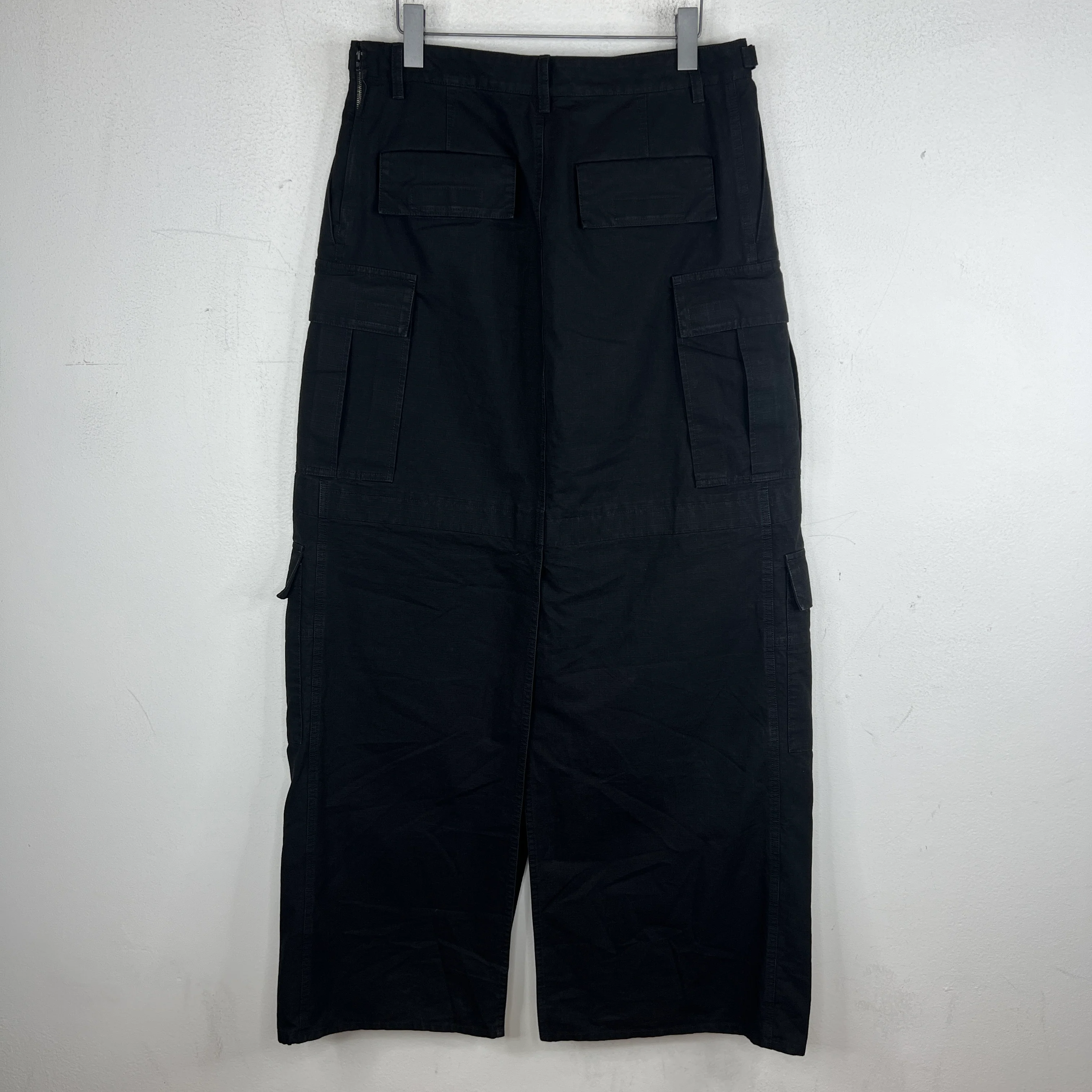 Balenciaga Black Ripstop Baggy Apron Cargo Pants - Image 2