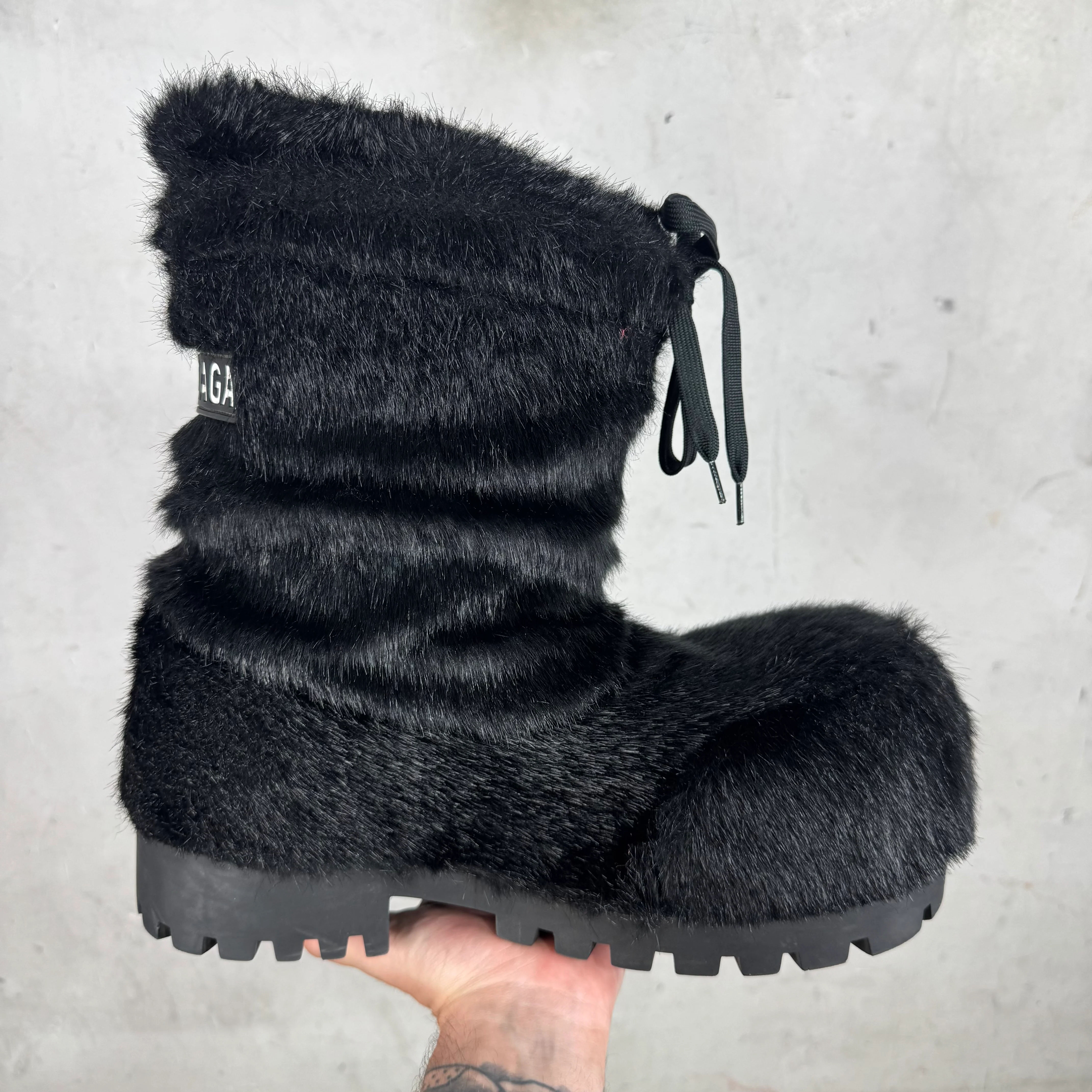 Balenciaga Faux Mink Alaska Boots - Image 9