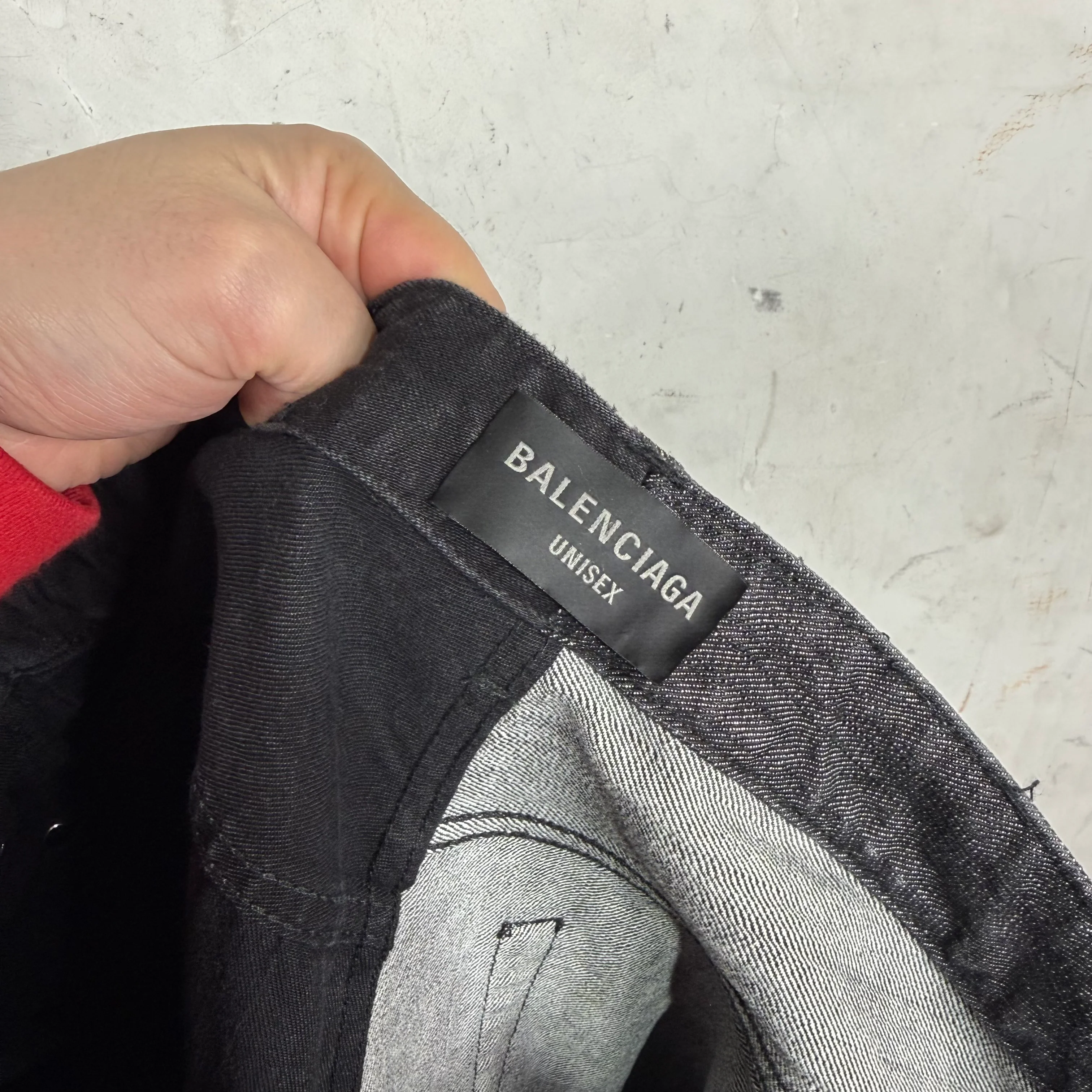 Balenciaga Hybrid Split Drawstring Jeans - Image 3