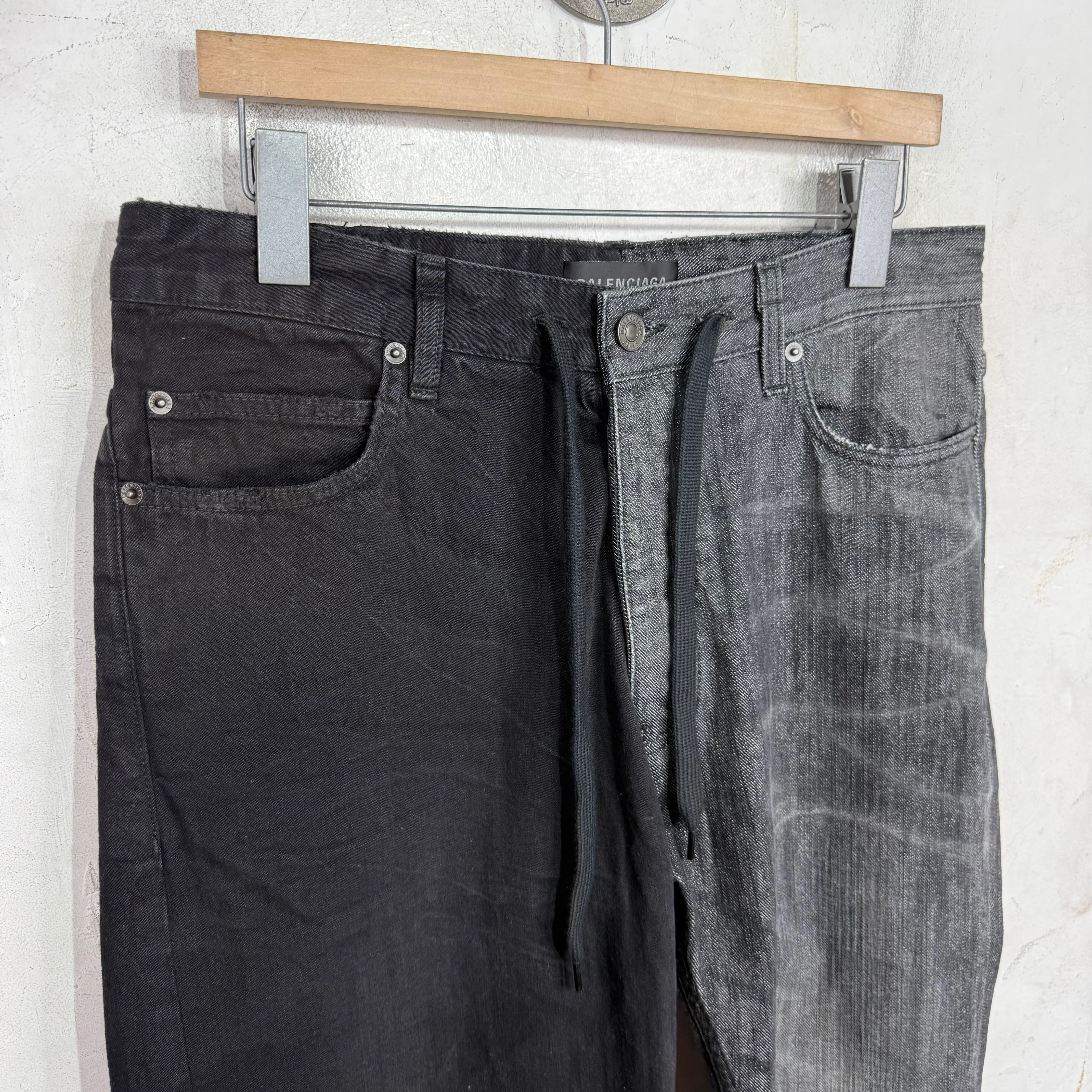 Balenciaga Hybrid Split Drawstring Jeans - Image 5