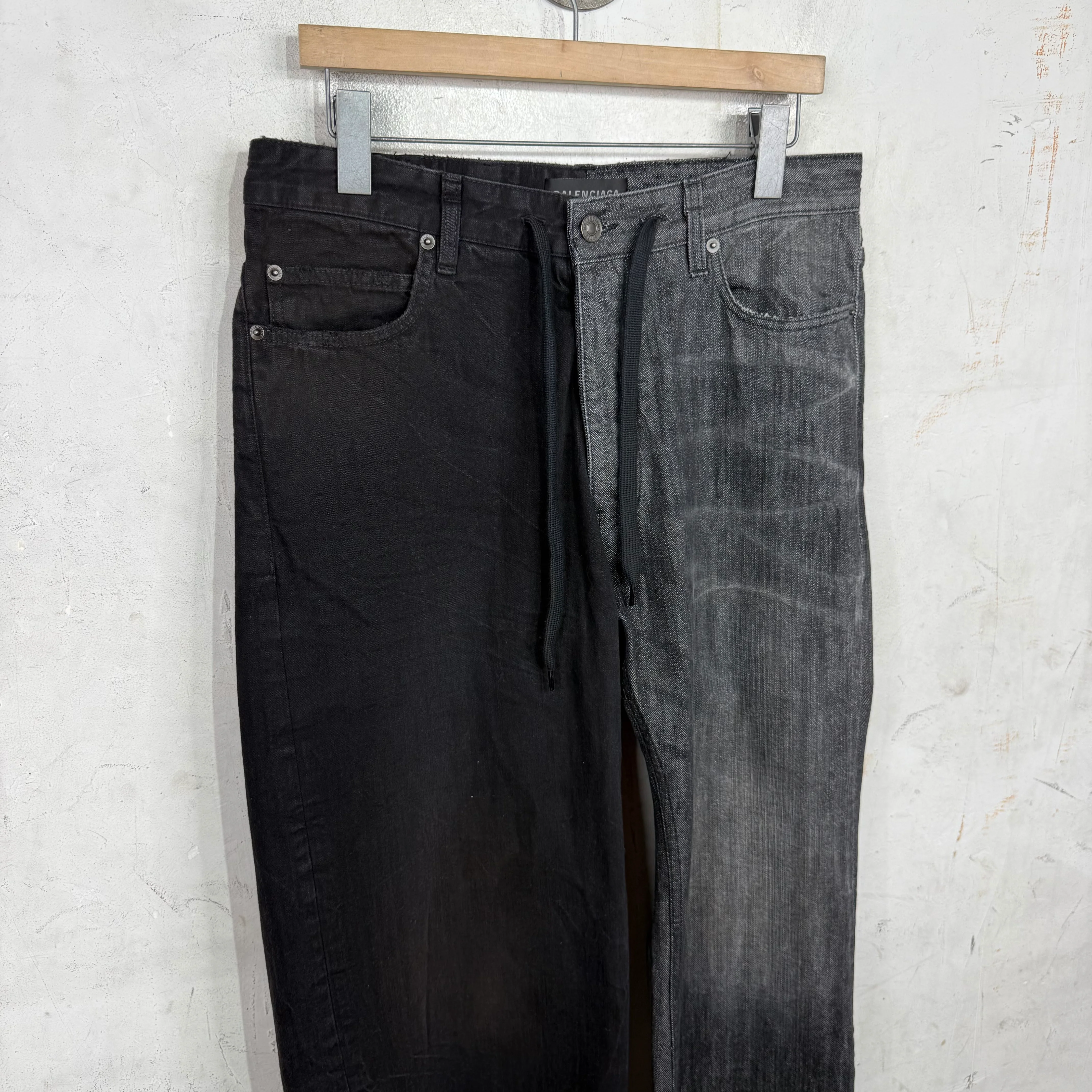 Balenciaga Hybrid Split Drawstring Jeans - Image 6