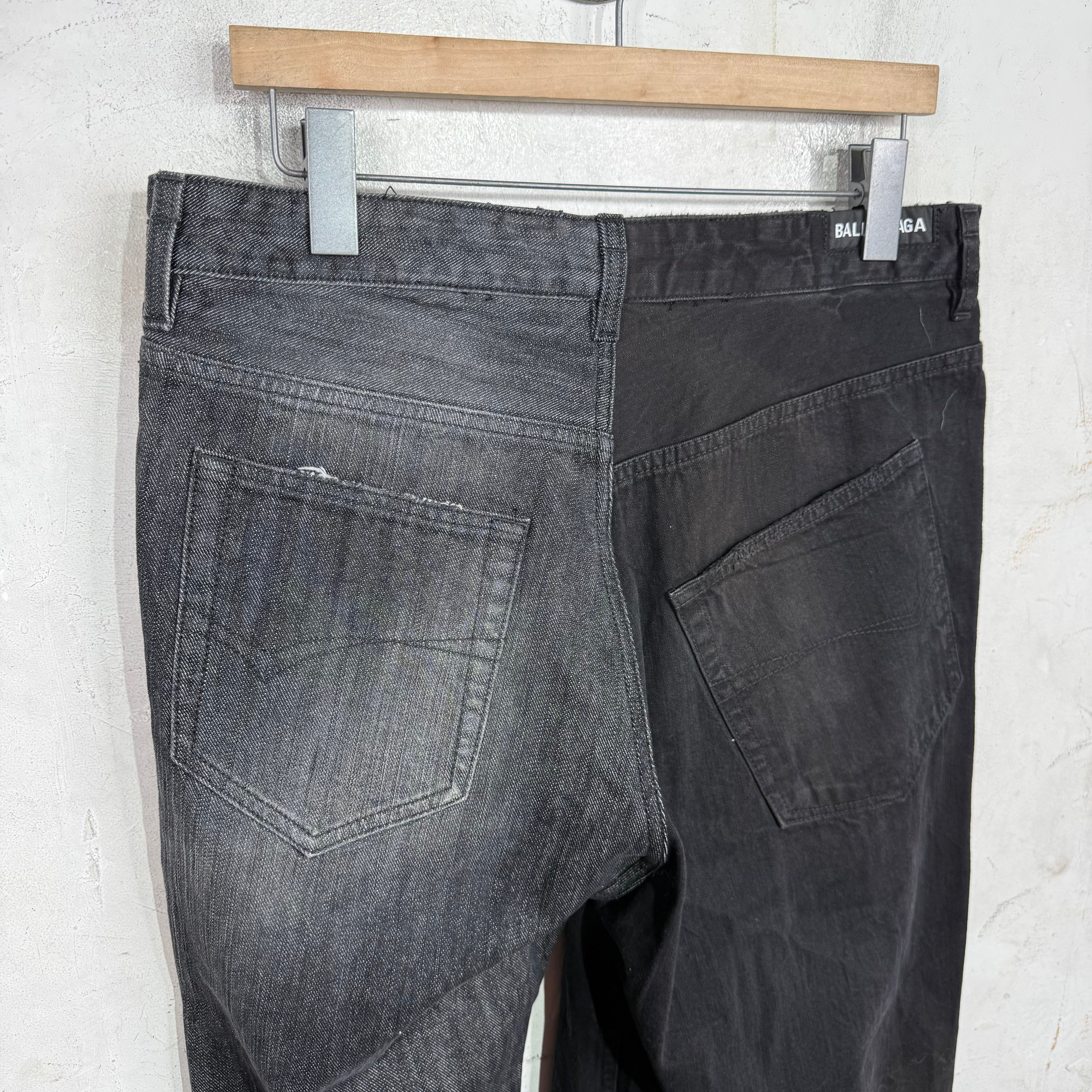 Balenciaga Hybrid Split Drawstring Jeans - Image 9