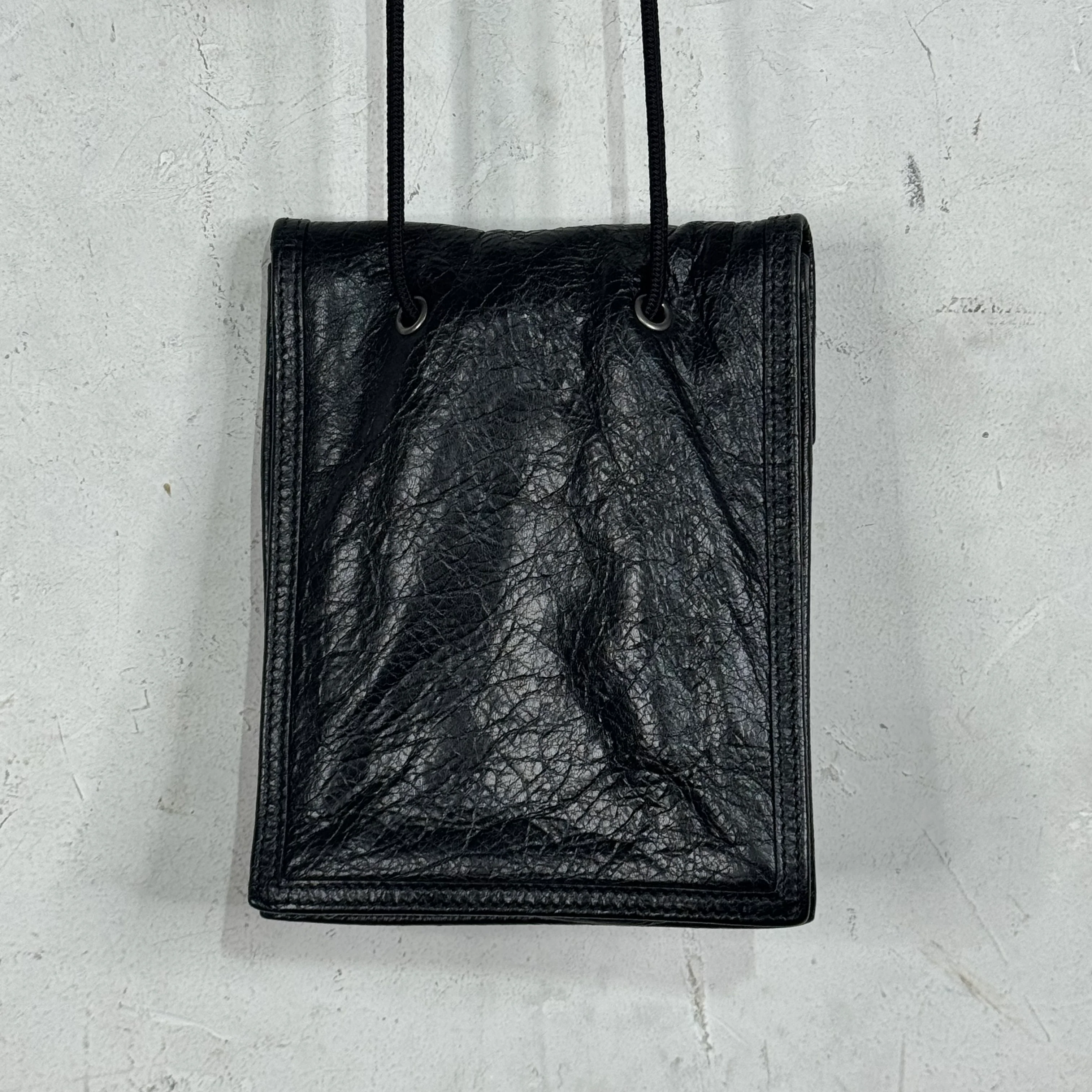 Balenciaga Leather Logo Side Pouched Messenger - Image 2