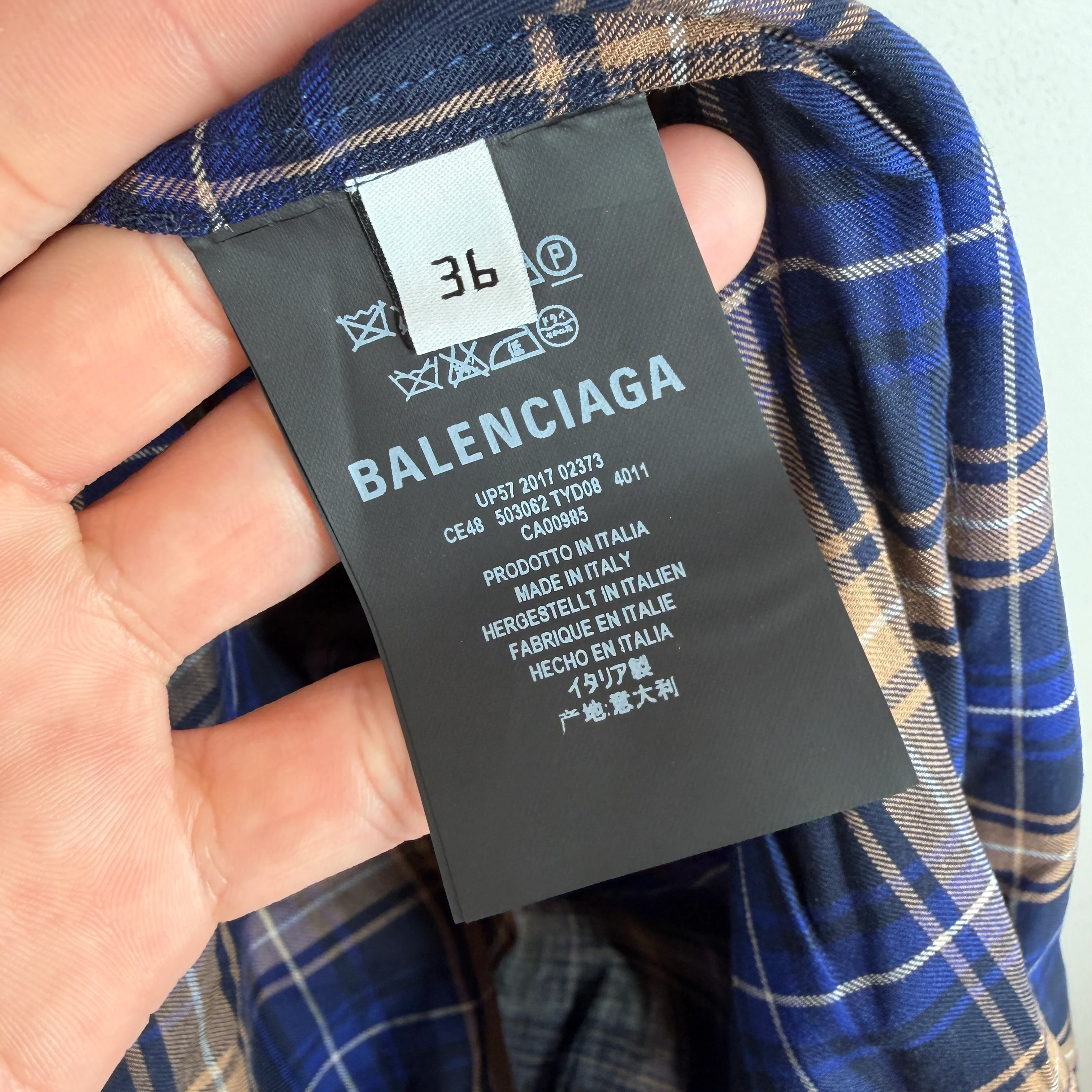 Balenciaga Medallion Asymmetrical Flannel - Image 3