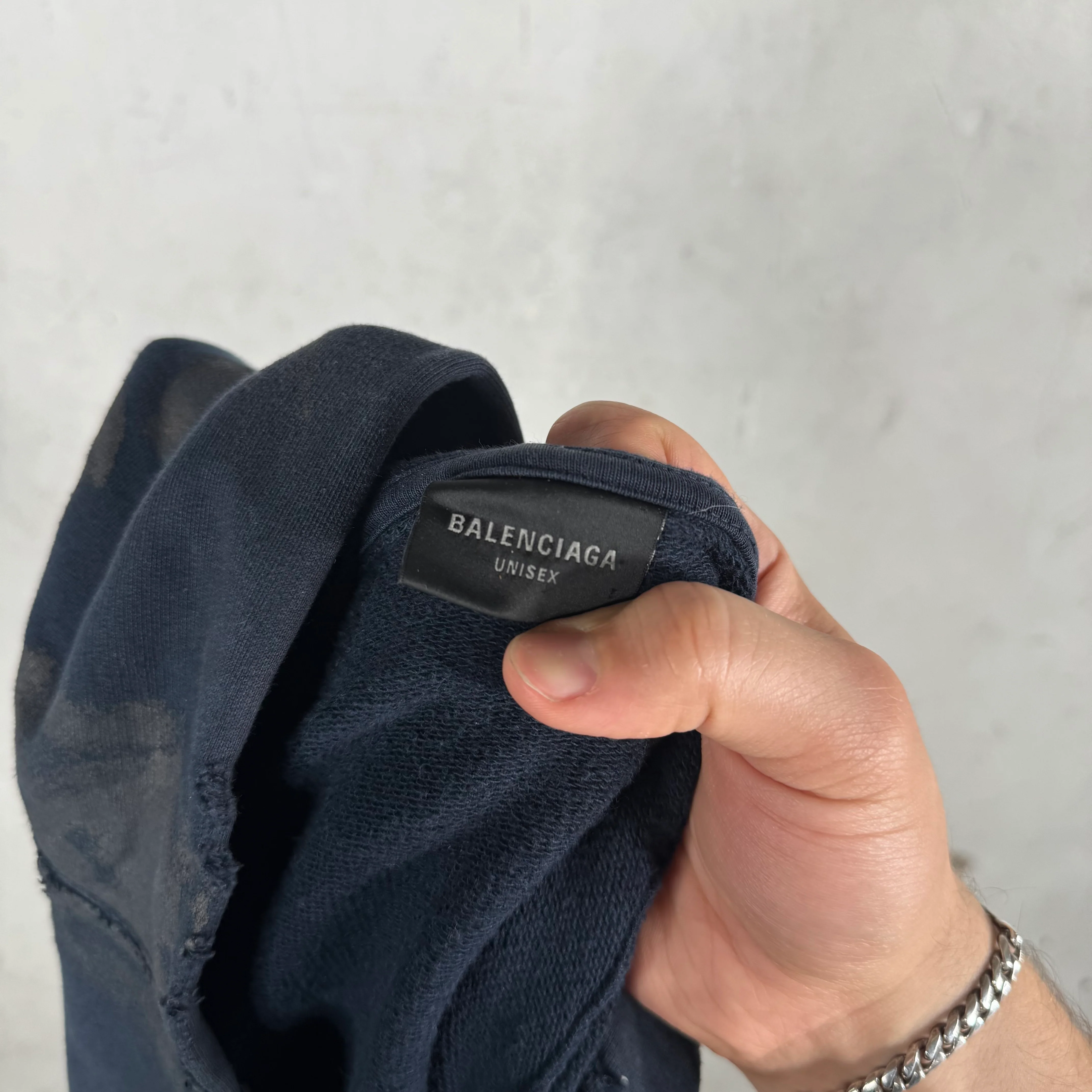 Balenciaga Mudded Polo Hoodie - Image 3