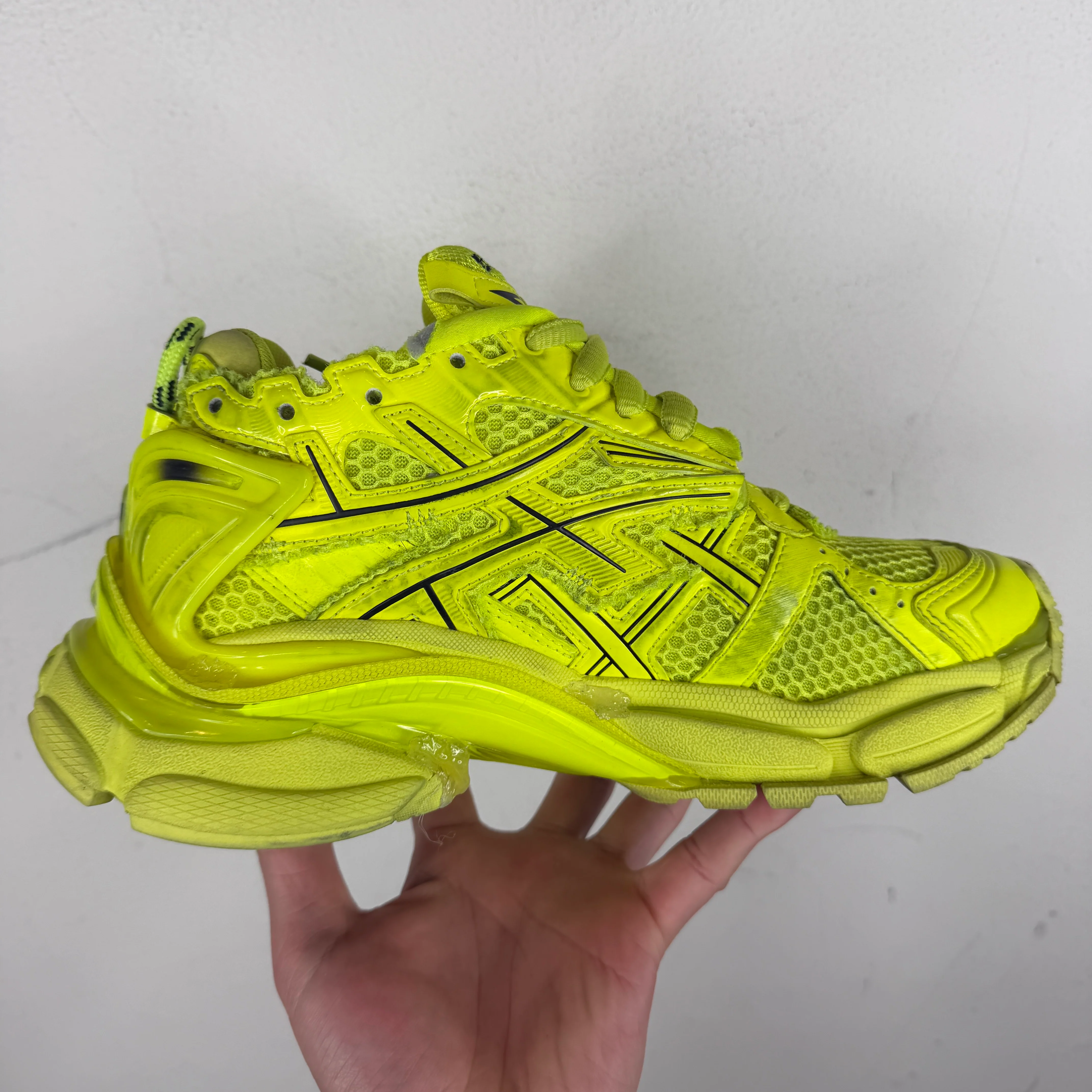 Balenciaga Neon Green Highlighter Runner Sneakers - Image 9