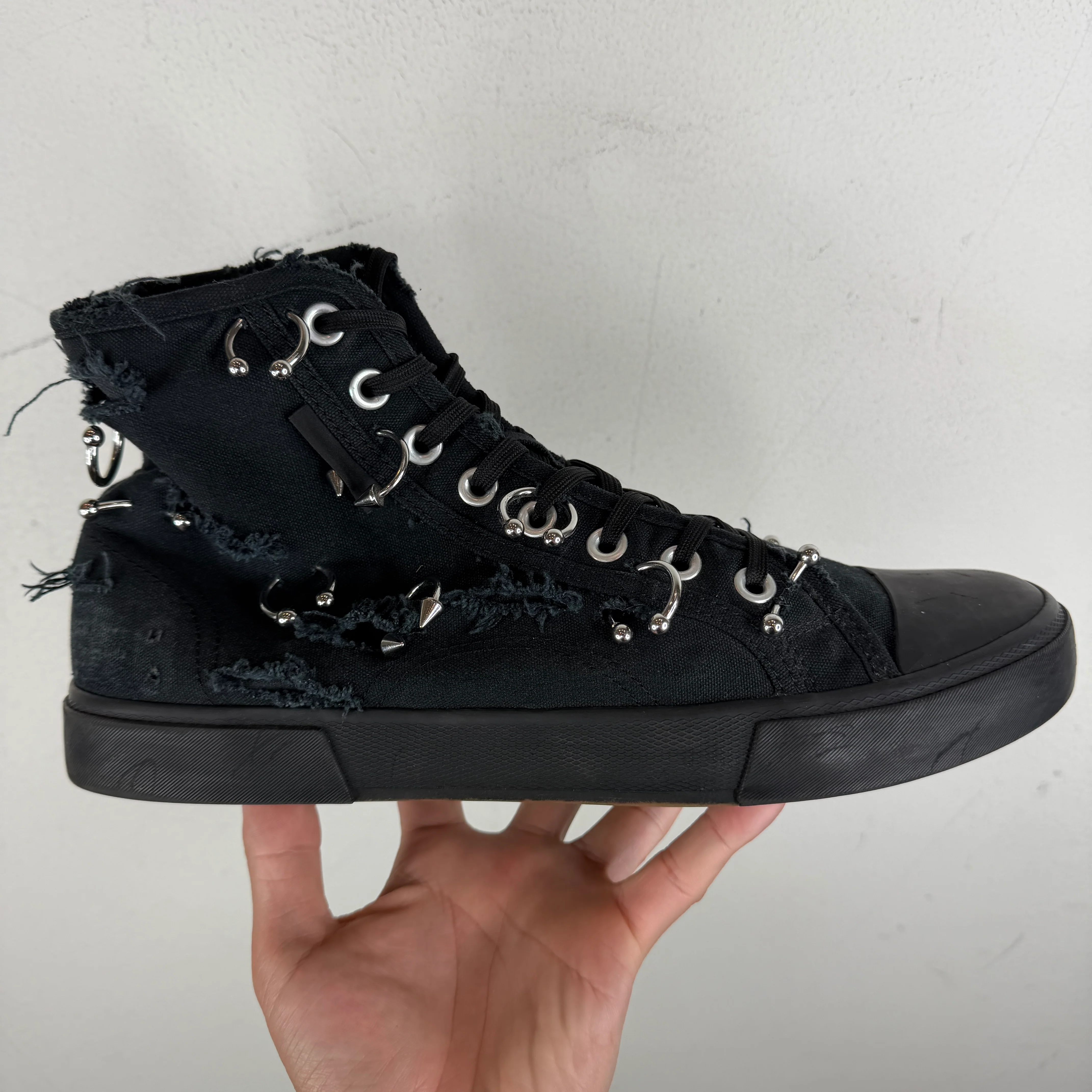 Balenciaga Pierced Paris High Top Sneakers - Image 2