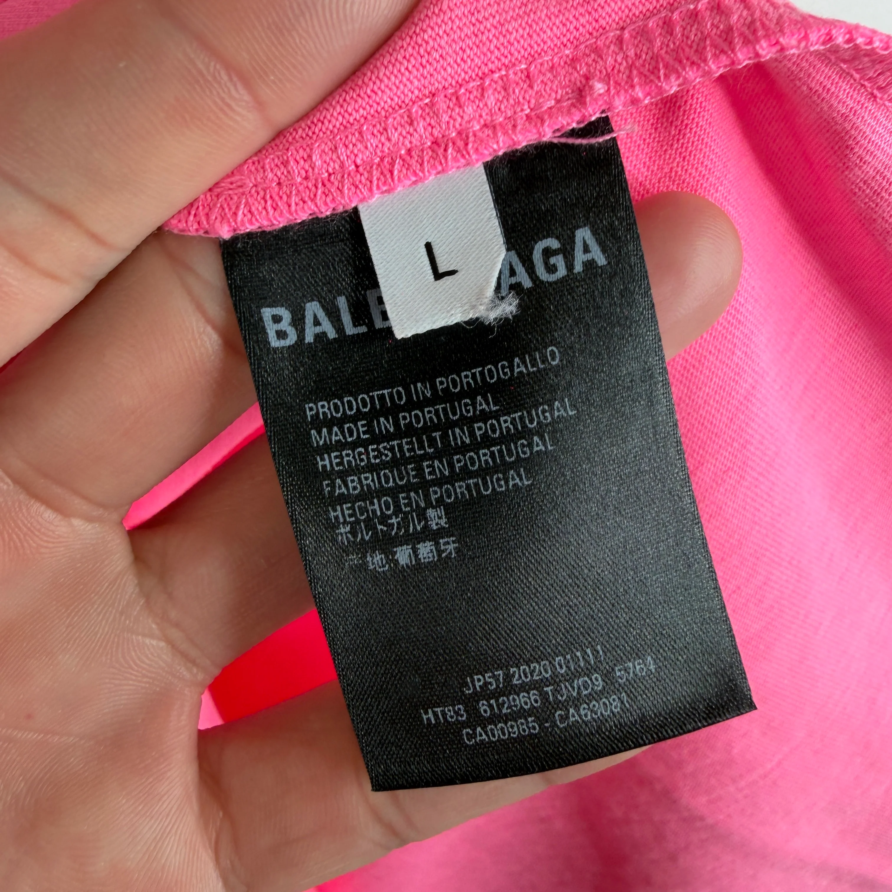 Balenciaga Pink Sponsor Logo T-Shirt - Image 4
