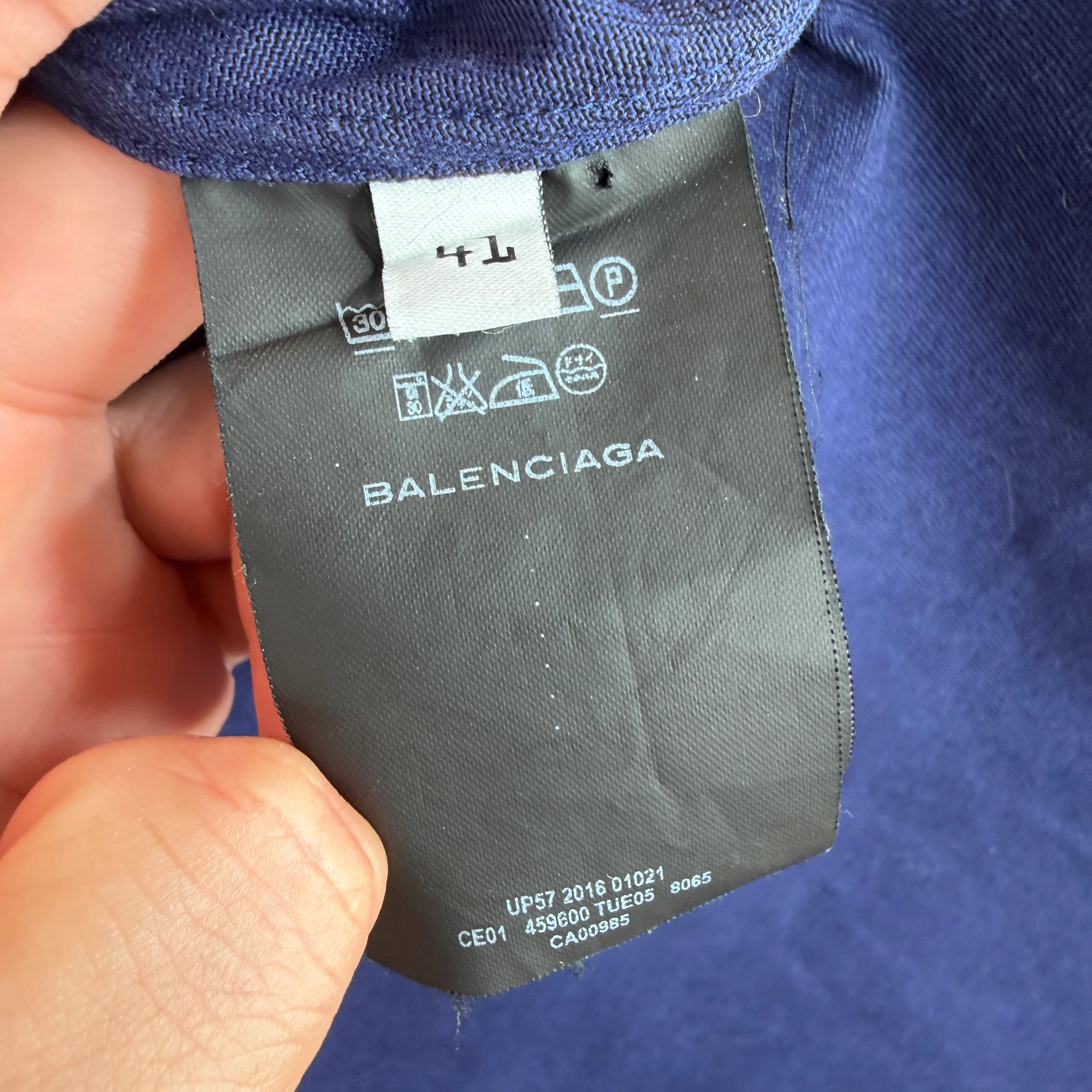 Balenciaga Runway Blue Military Button Up Shirt - Image 4