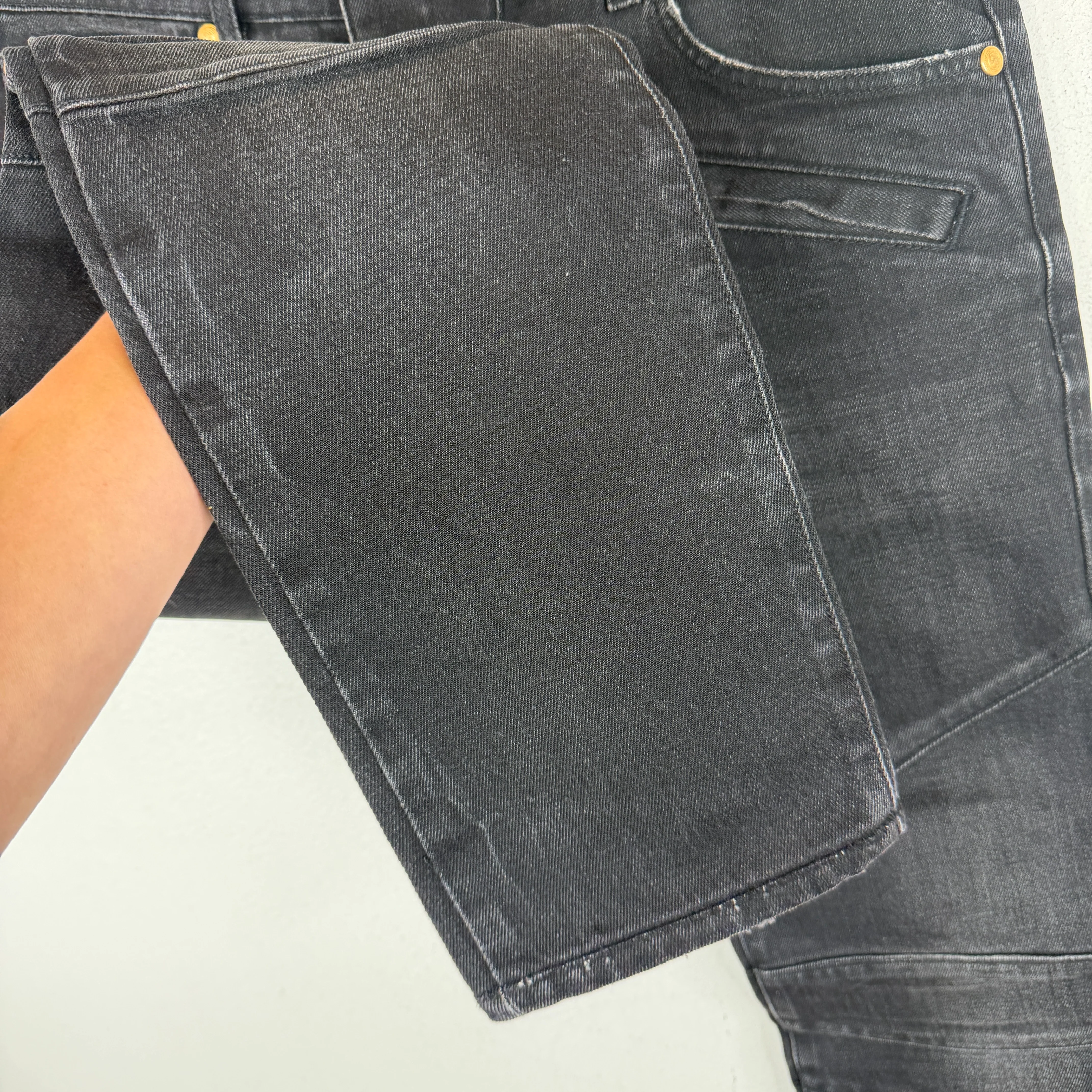 Pierre Balmain Black Skinny Biker Jeans - Image 6