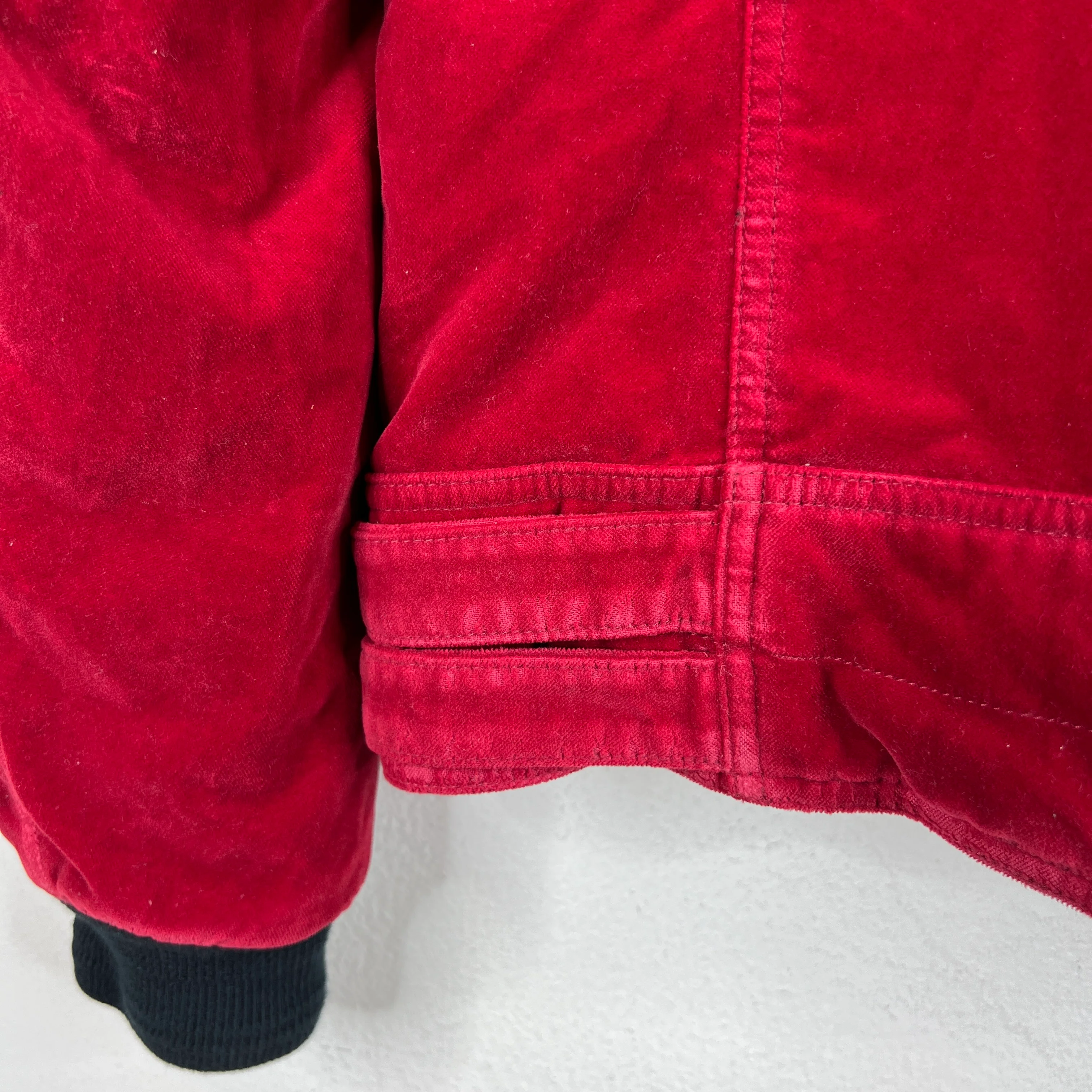 Balmain Red Velvet Crest Jacket - Image 26