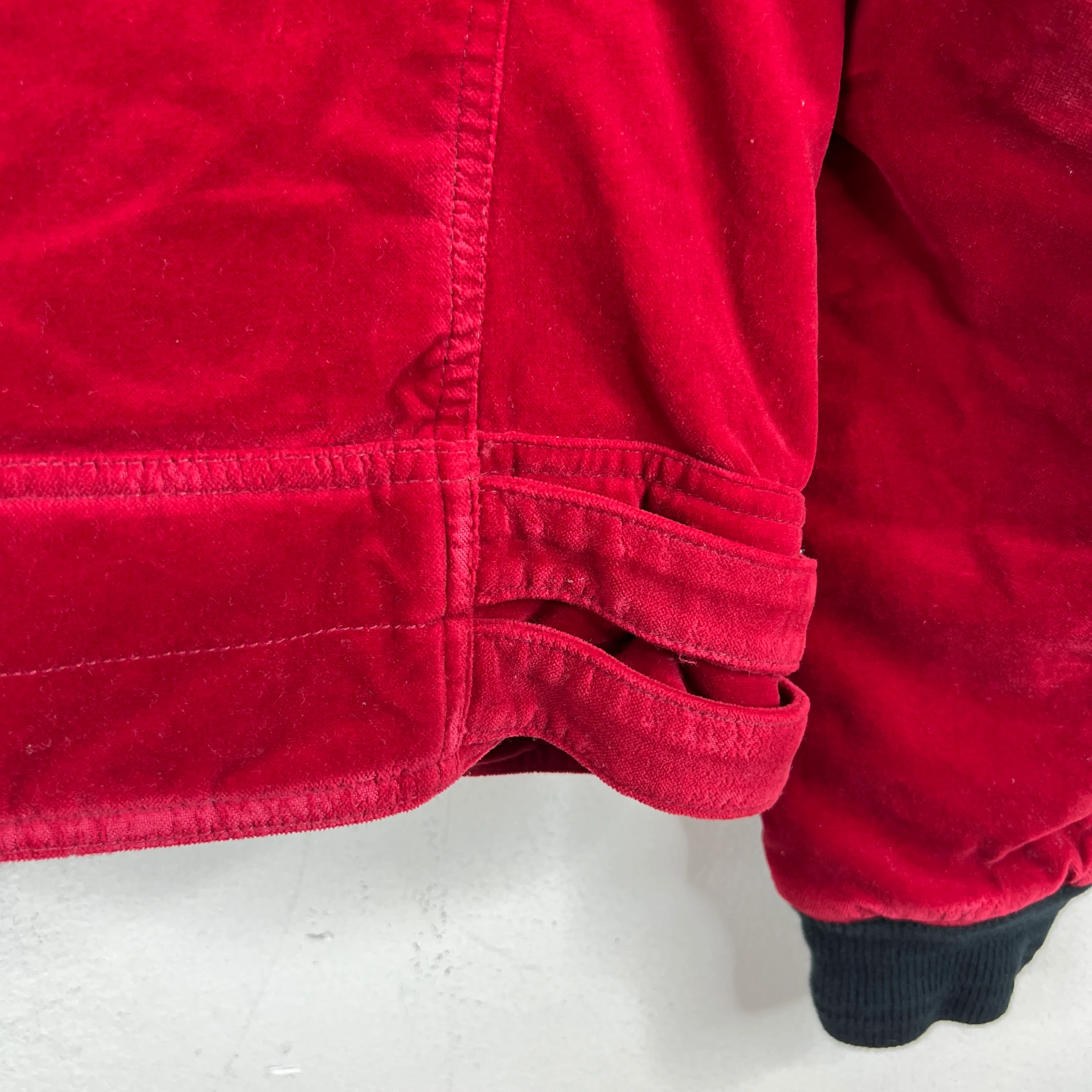 Balmain Red Velvet Crest Jacket - Image 27