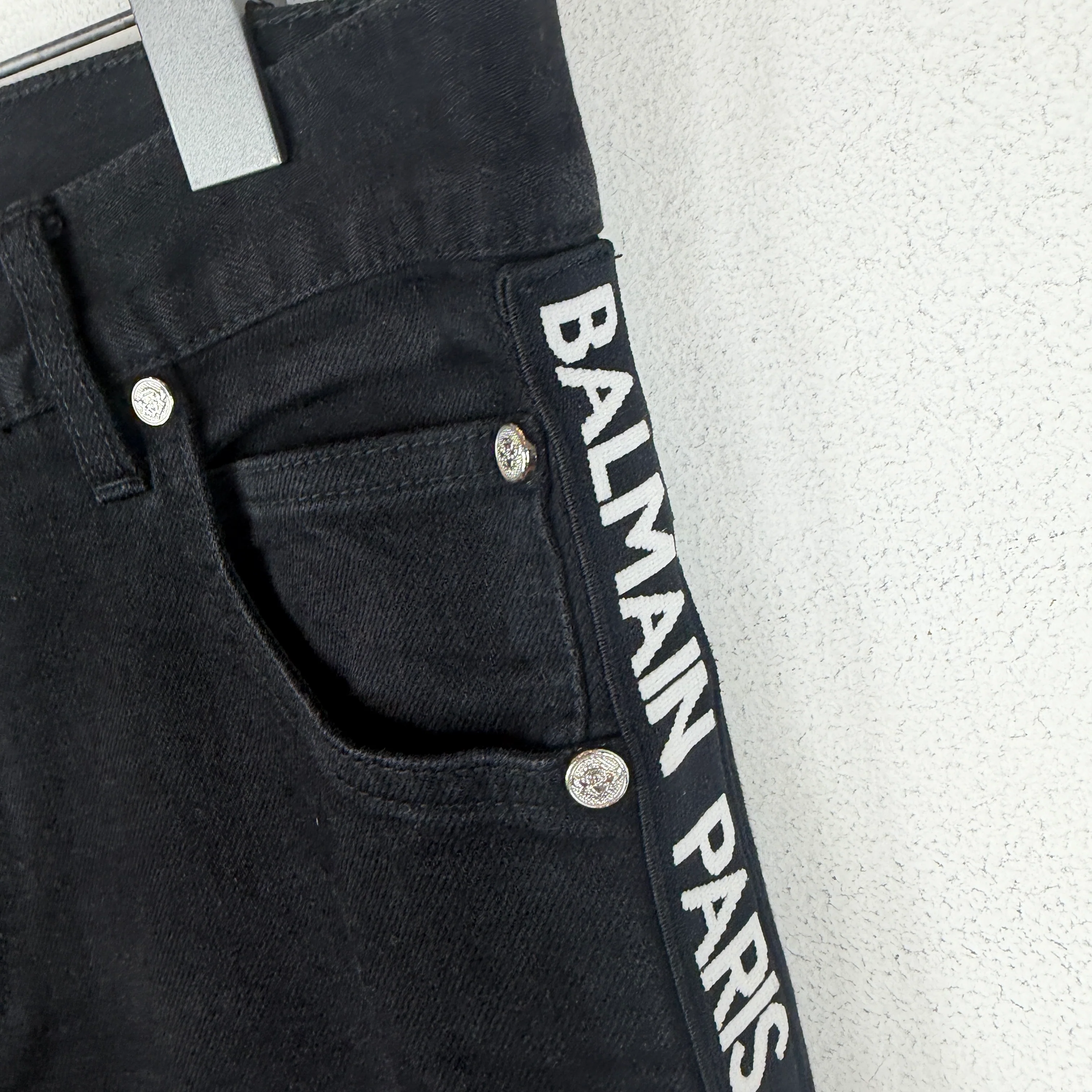 Balmain Side Logo Slim Jeans - Image 5