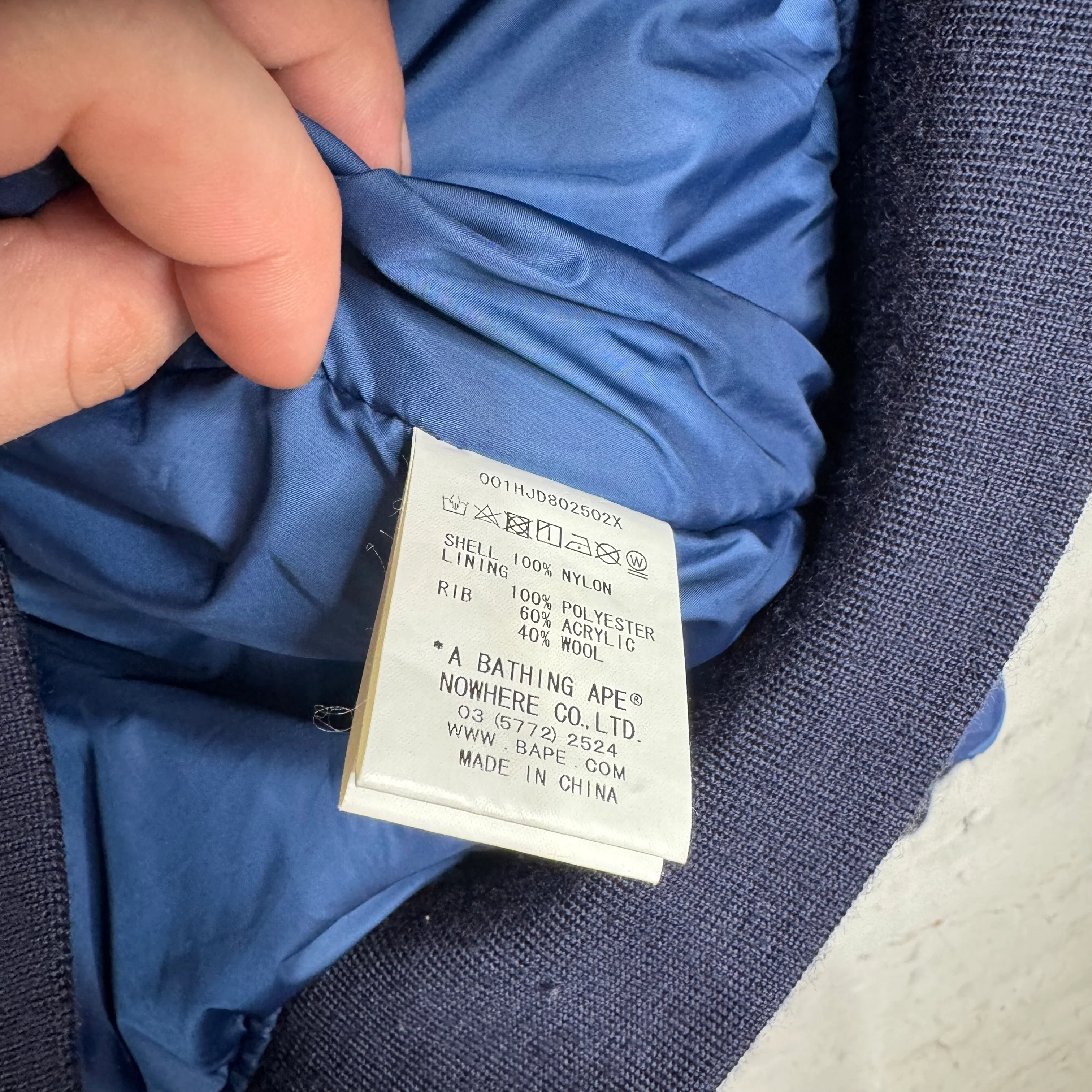 Bape Blue Camo Shark Bomber Jacket - Image 4