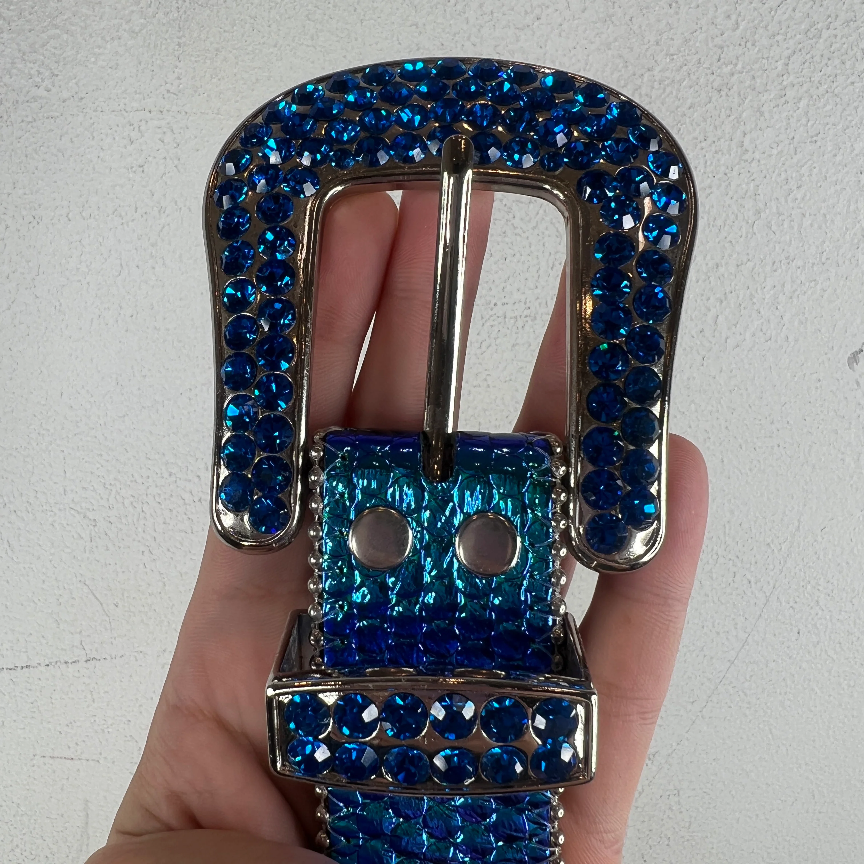 BB Simon Blue/Purple Holographic Belt - Image 3