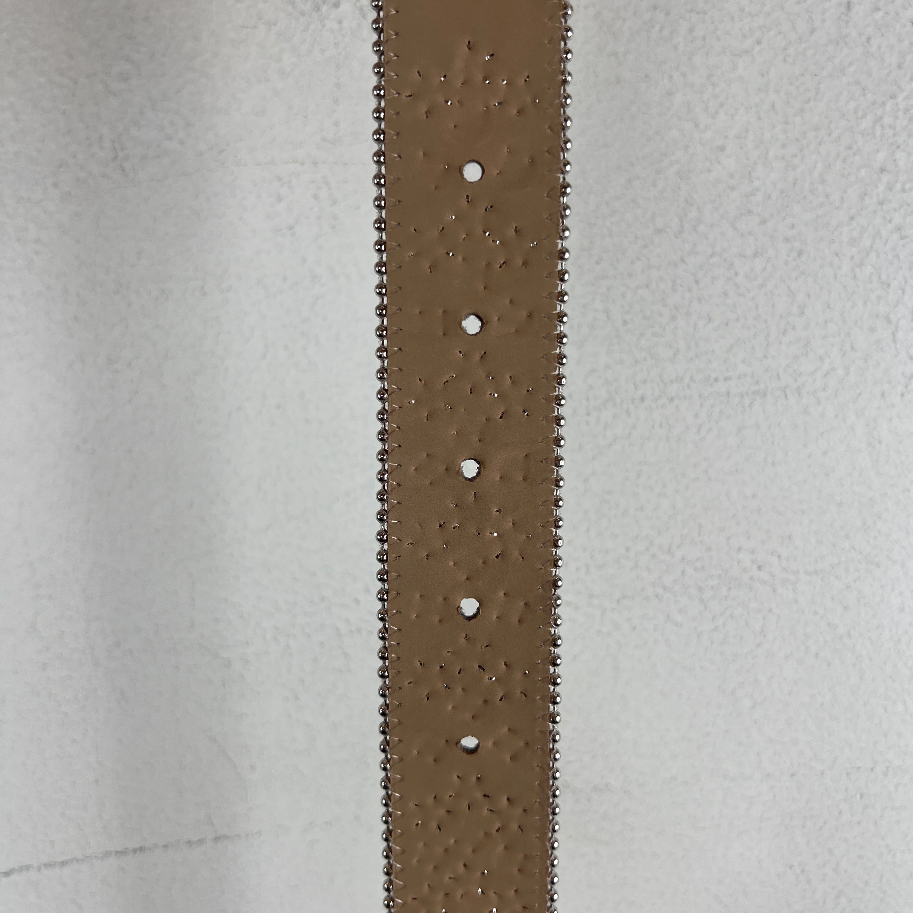 BB Simon White/Blue Croc Leather Belt - Image 9